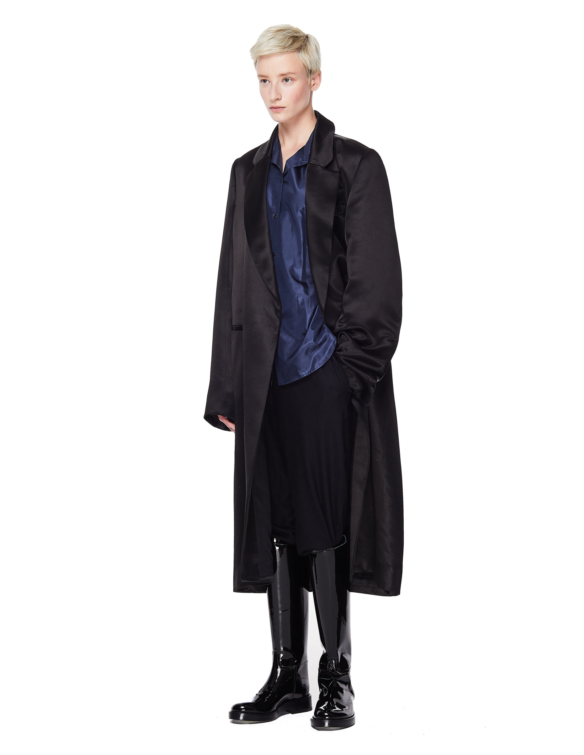 Ann Demeulemeester Black Patent Leather Boots