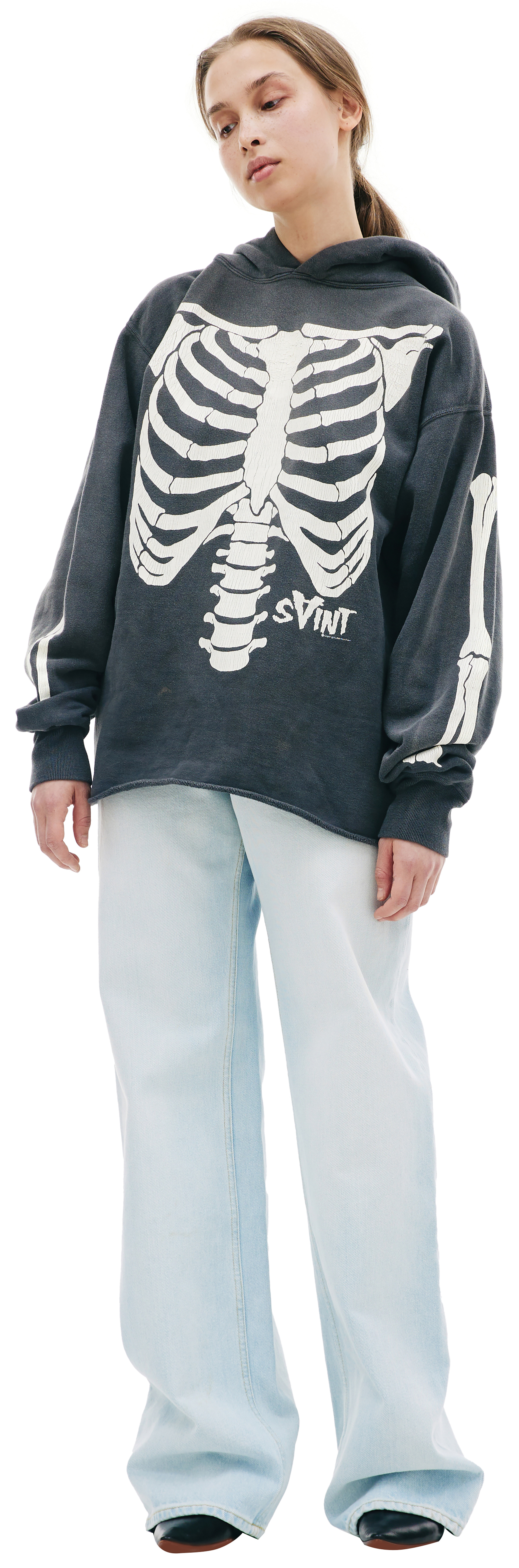 Saint Michael Bone printed hoodie