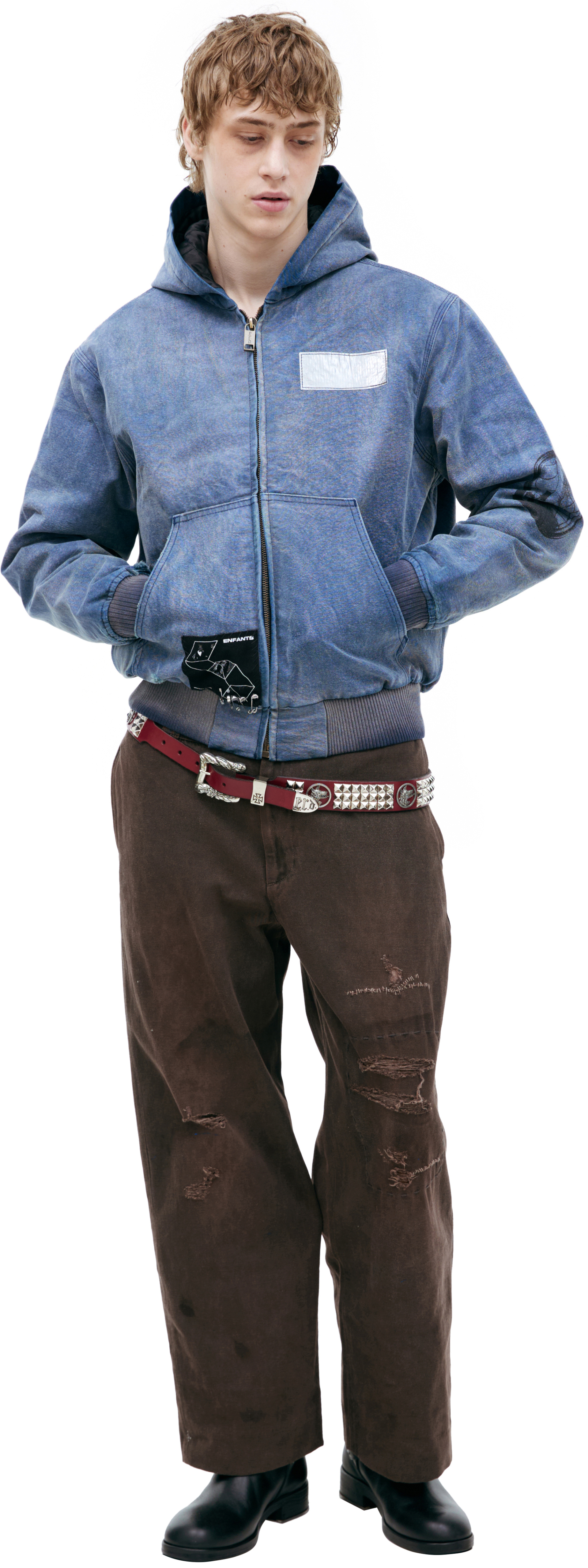 Enfants Riches Déprimés Denim jacket with patches