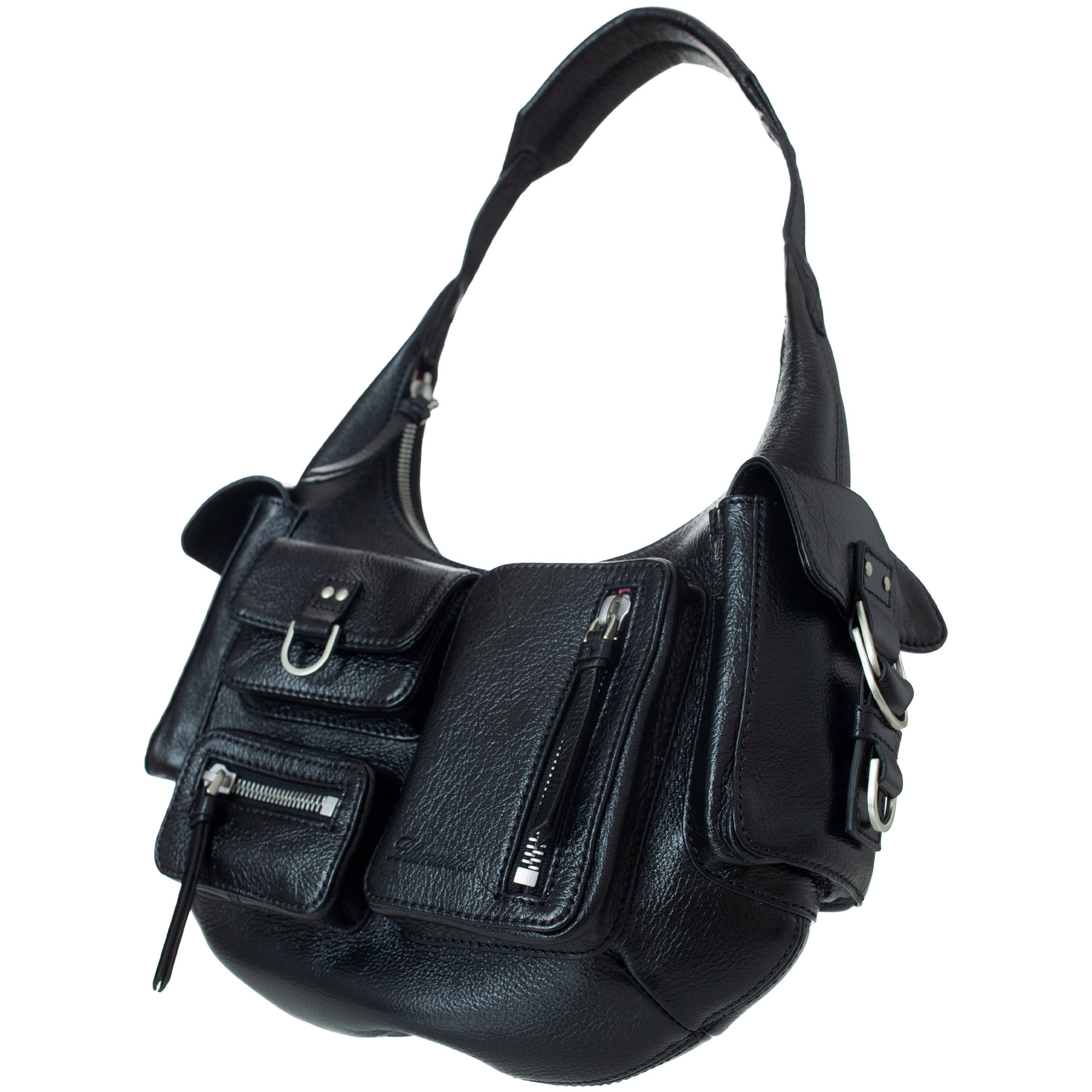 Blumarine Кожаная сумка Hobo small с карманами