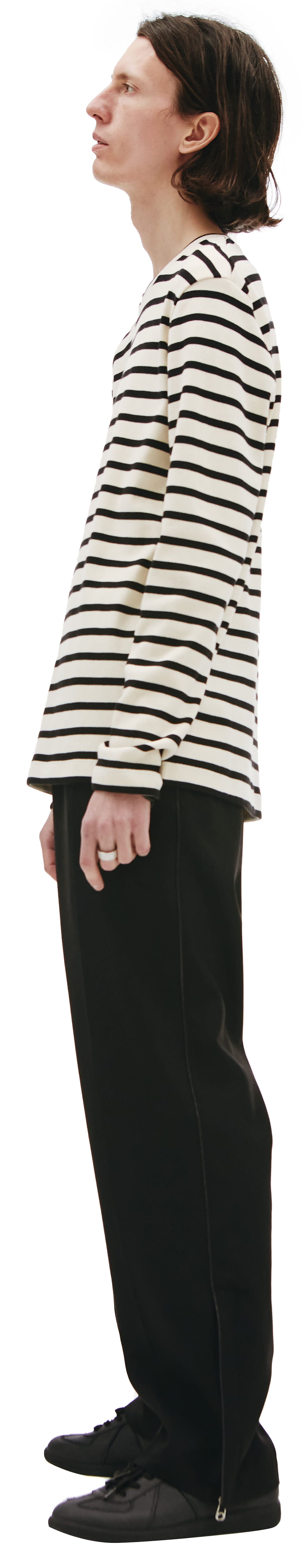 Jil Sander Сotton longsleeve with logo patch