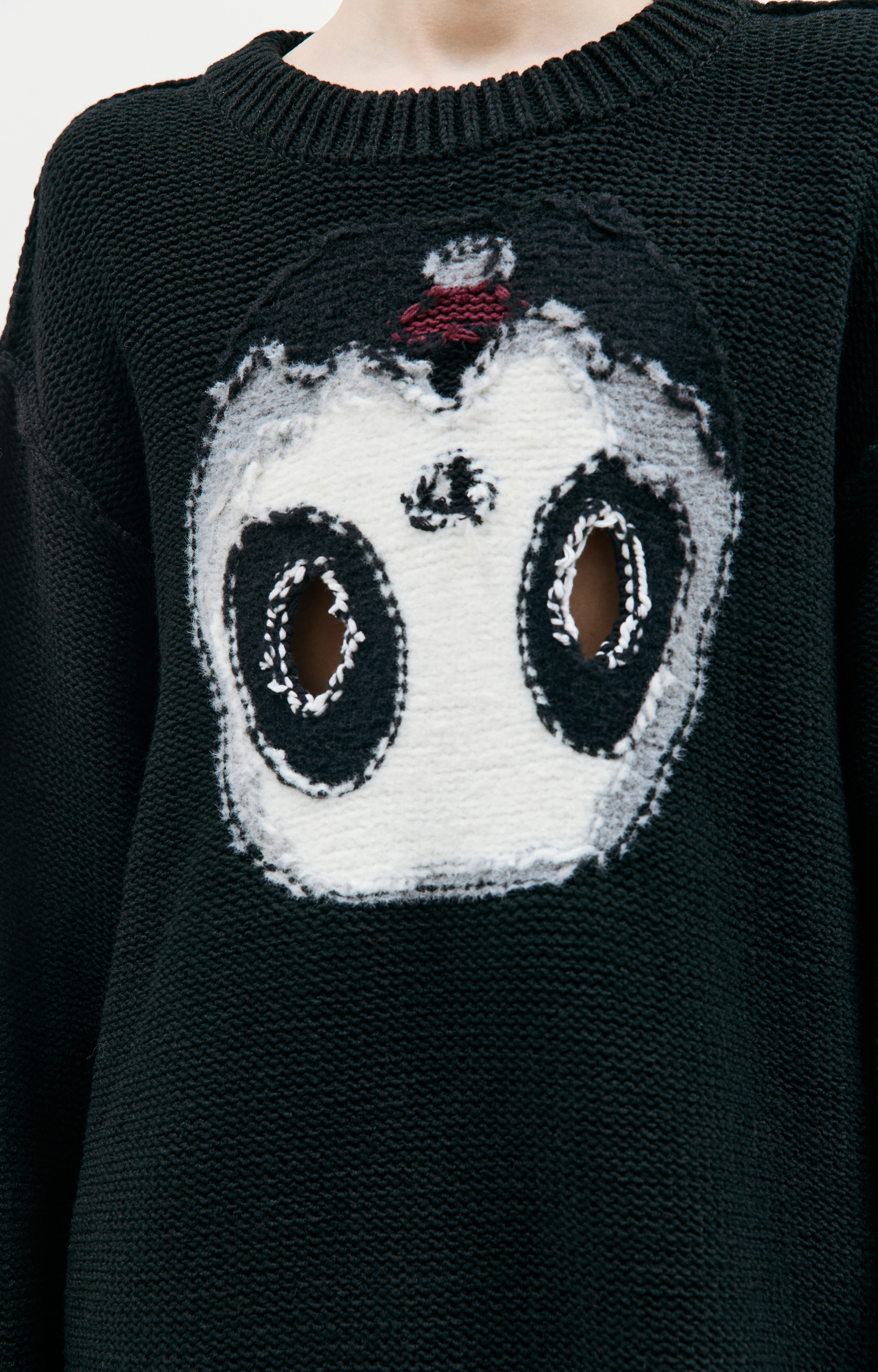 Doublet Black intarsia sweater