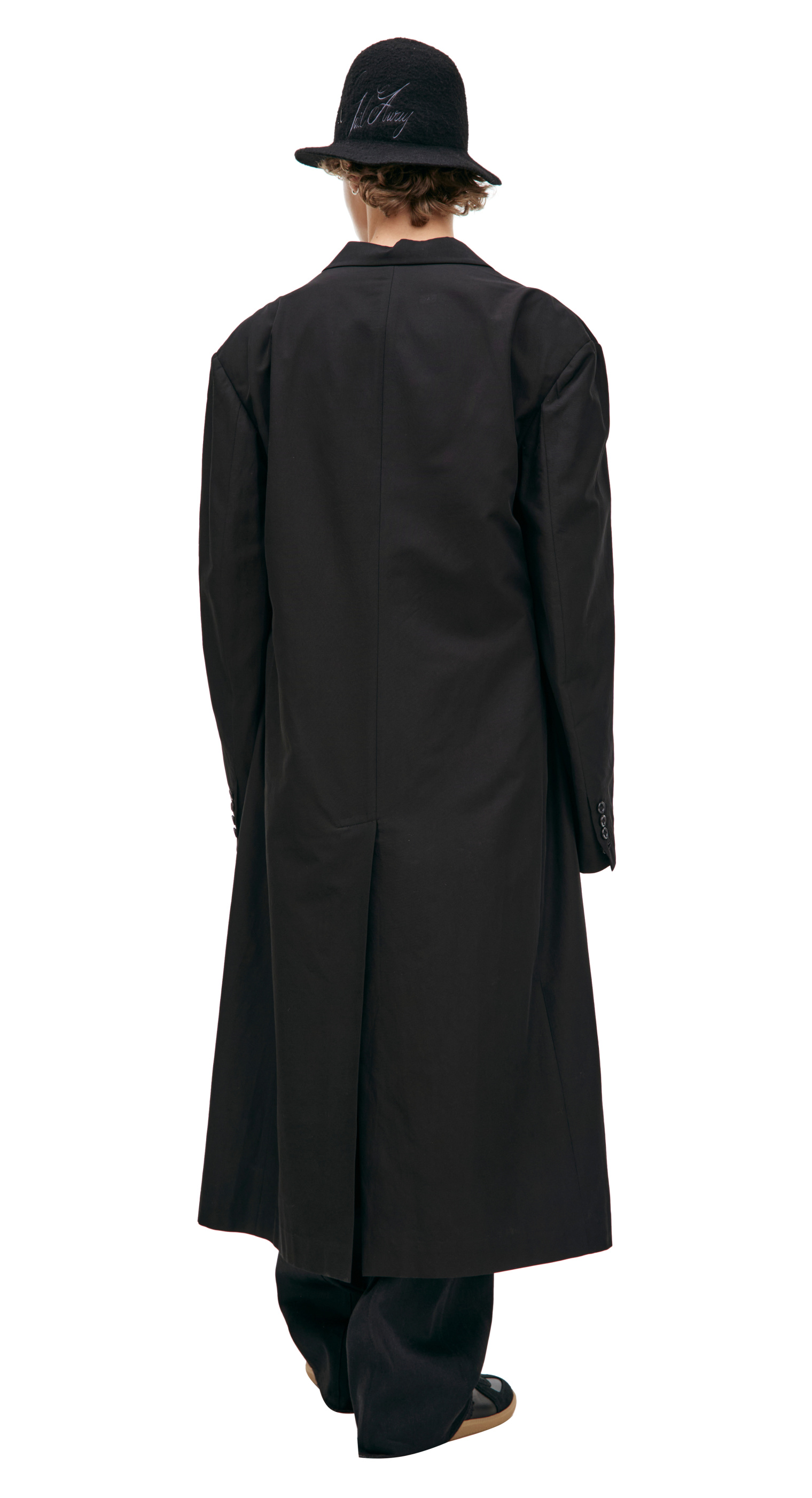 Yohji Yamamoto \'Shitty Life\' Embroidered Coat