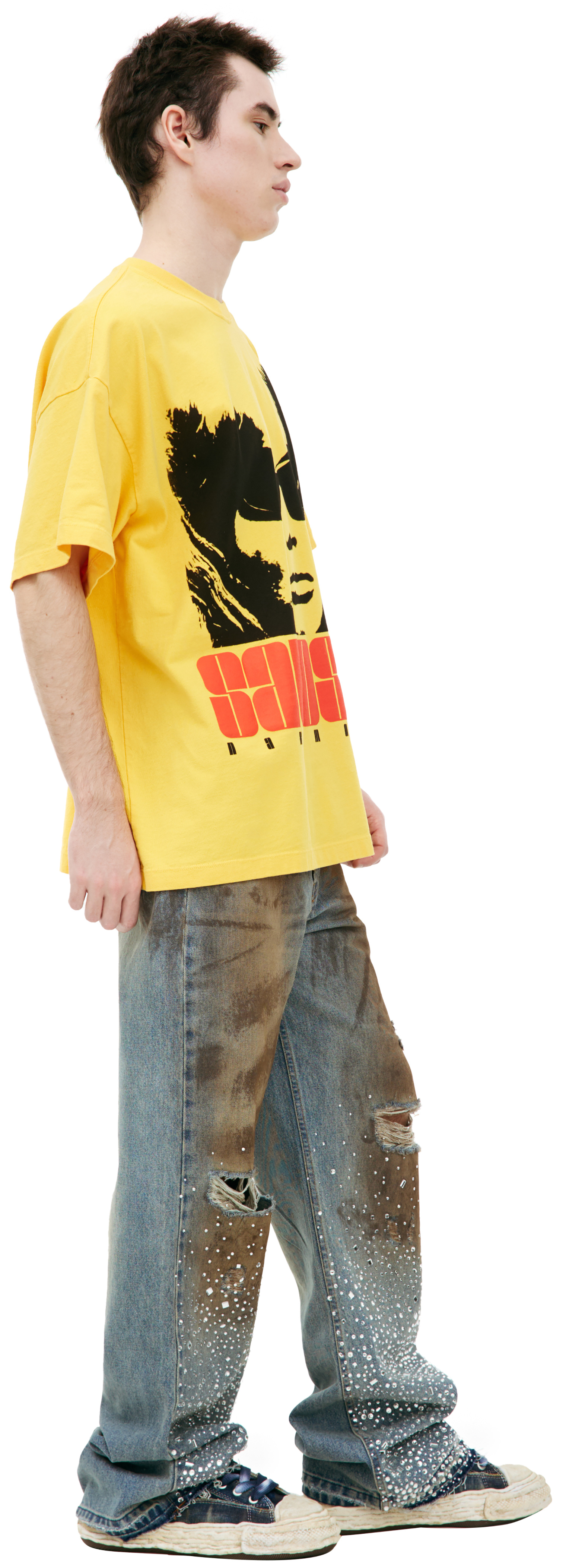 Satoshi Nakamoto Yellow print T-shirt