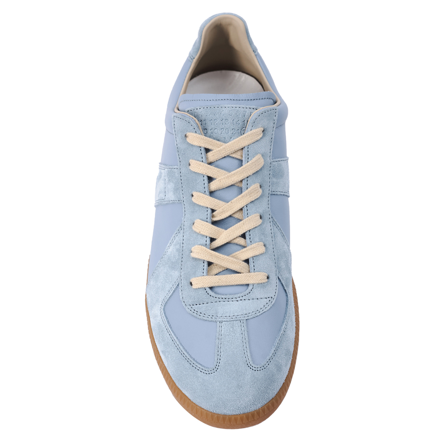 Buy Maison Margiela women blue replica sneakers for $645 online on