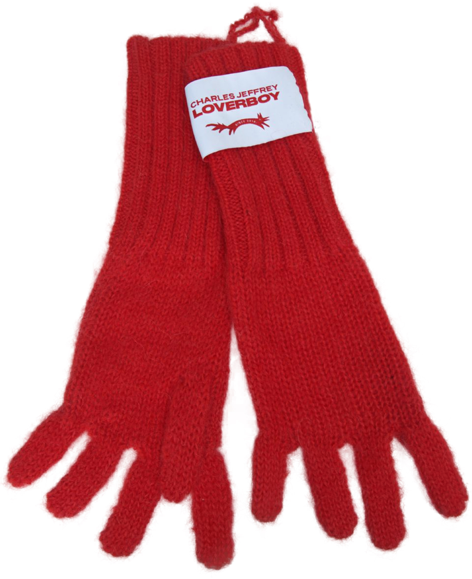 CHARLES JEFFREY LOVERBOY Red patch gloves