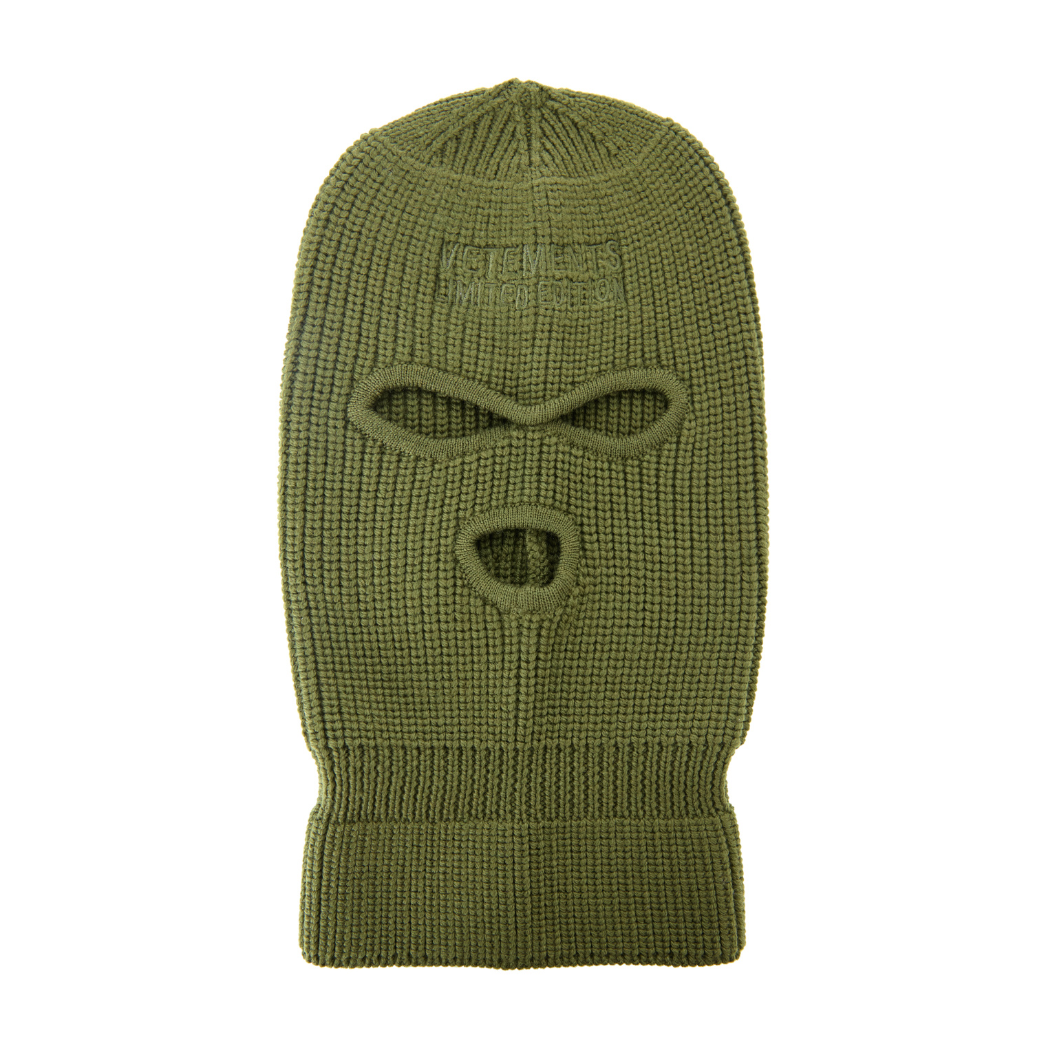 VETEMENTS Embroidered wool balaclava