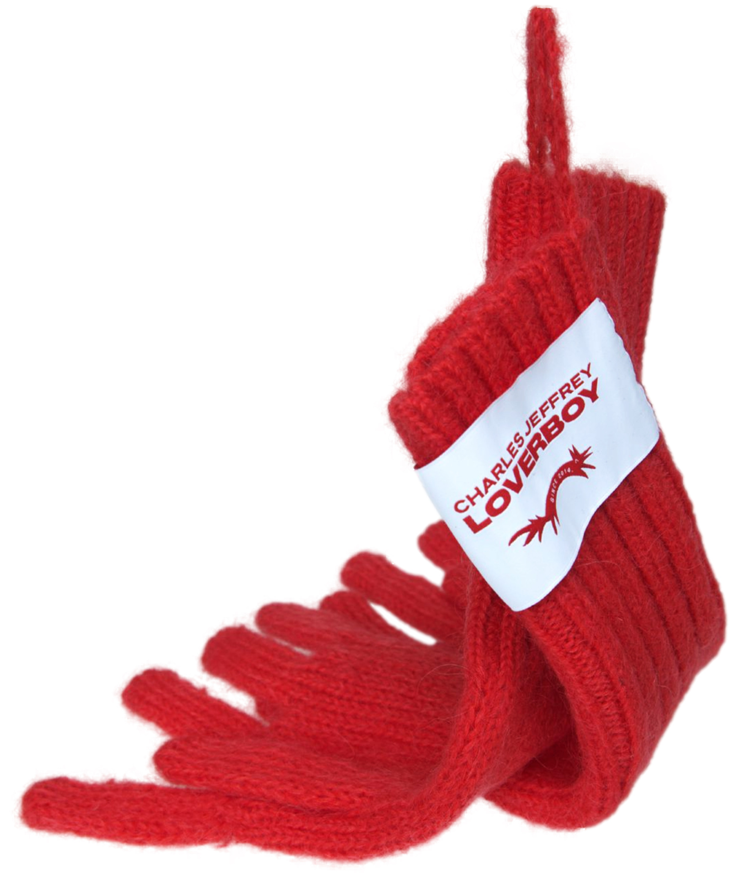 CHARLES JEFFREY LOVERBOY Red patch gloves