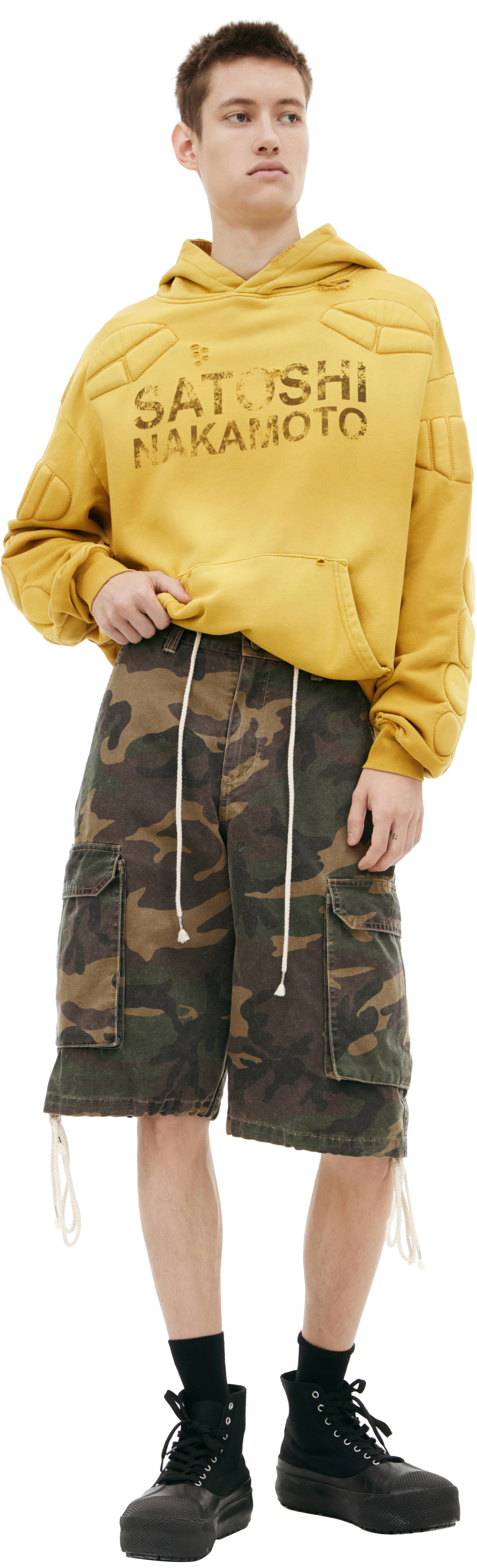 Satoshi Nakamoto Camouflage cotton shorts
