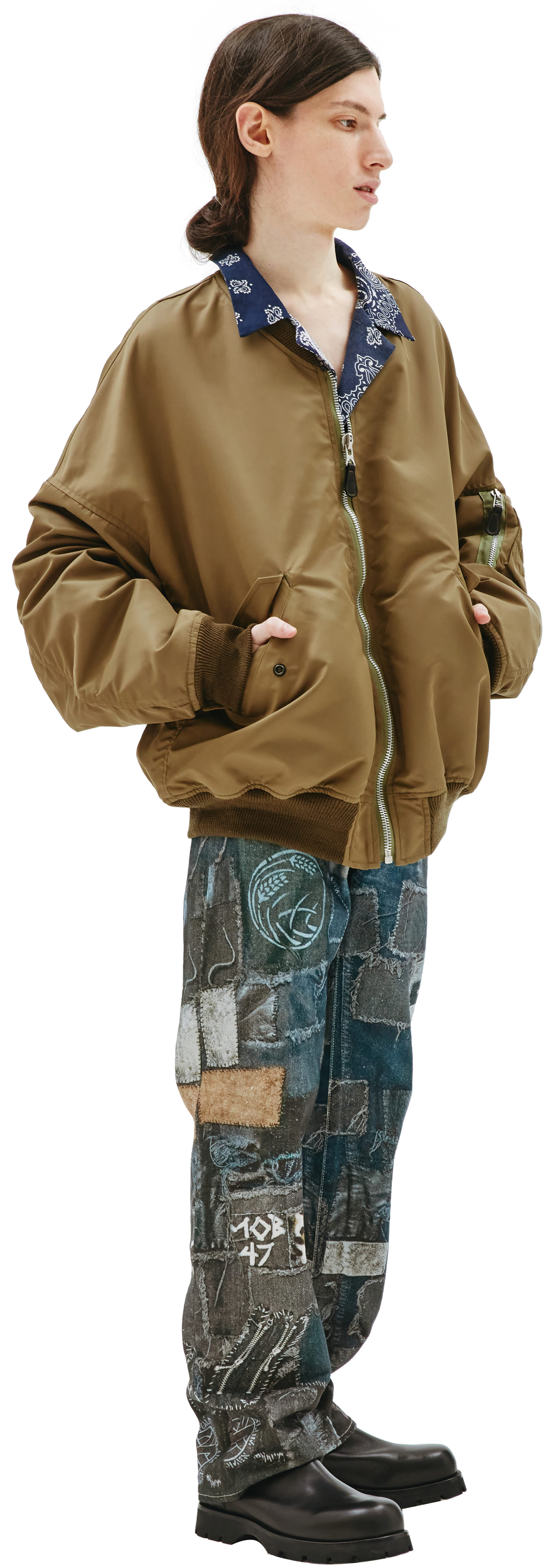 Doublet Olive Vegetable Dyed MA-1 Bomber