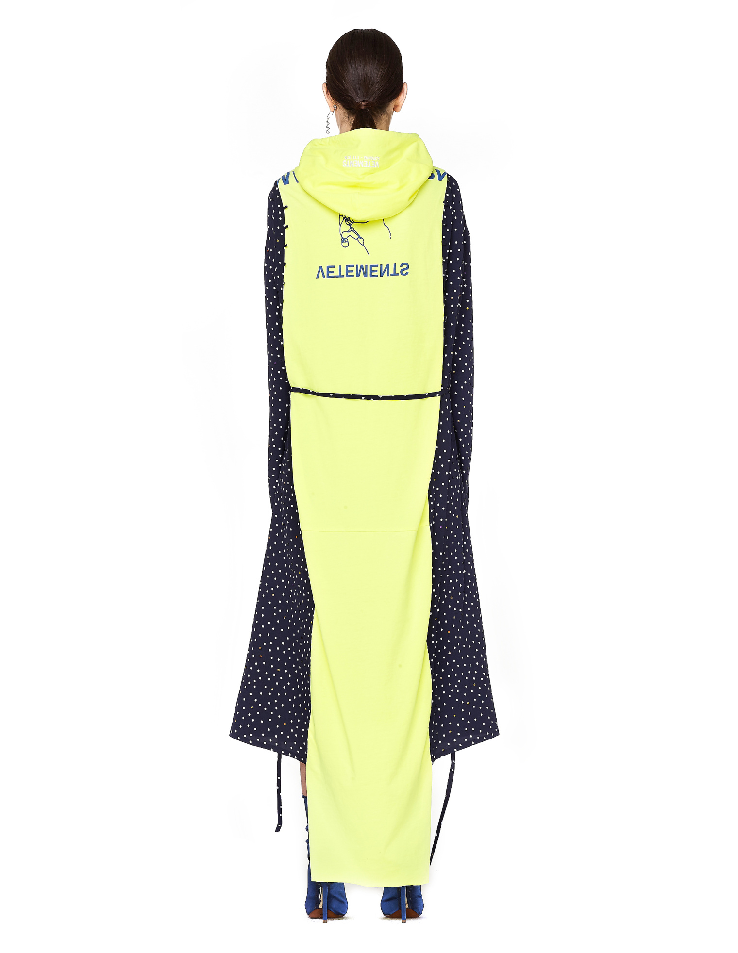 VETEMENTS Emoji Bicolor Silk Dress