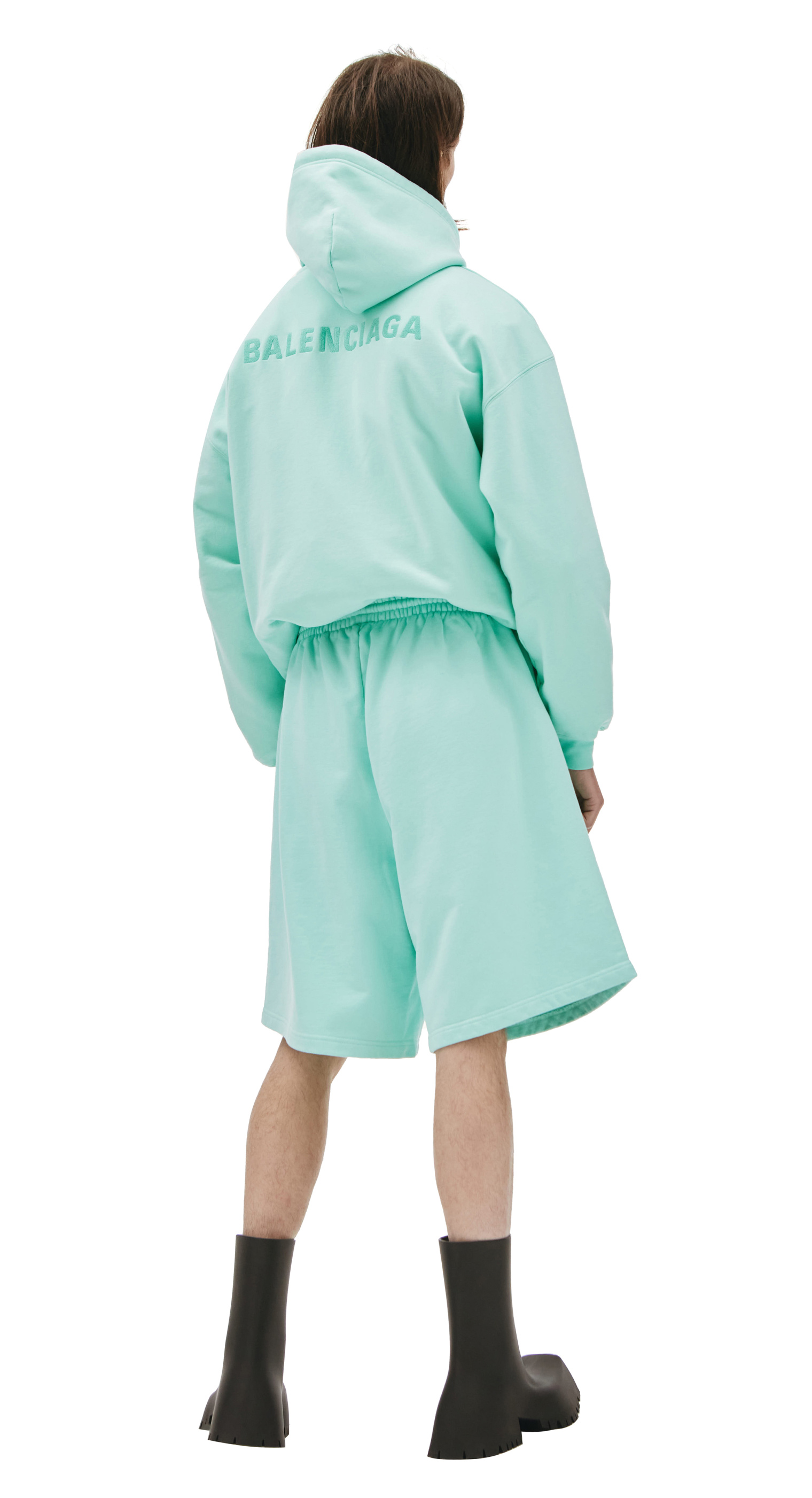 Balenciaga Широкие шорты с вышивкой логотипа