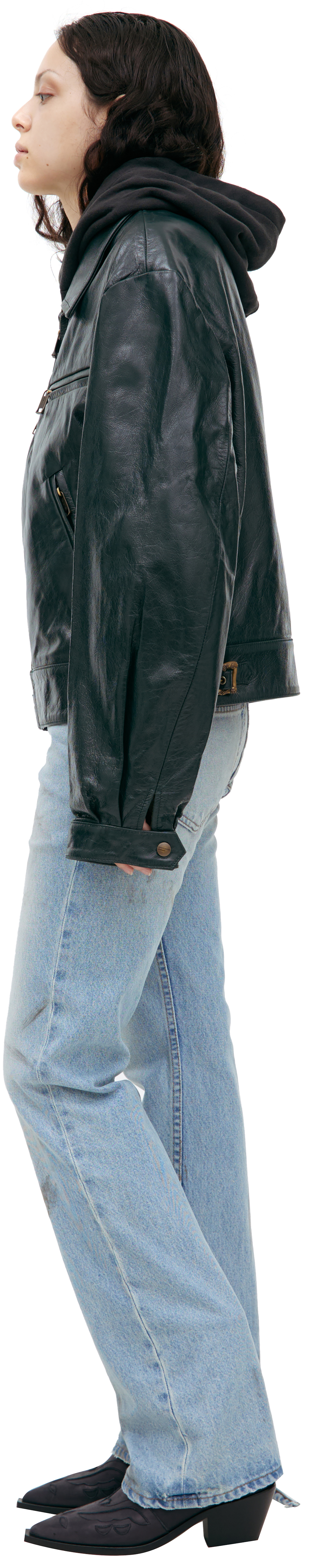 Enfants Riches Déprimés Leather jacket with zipper