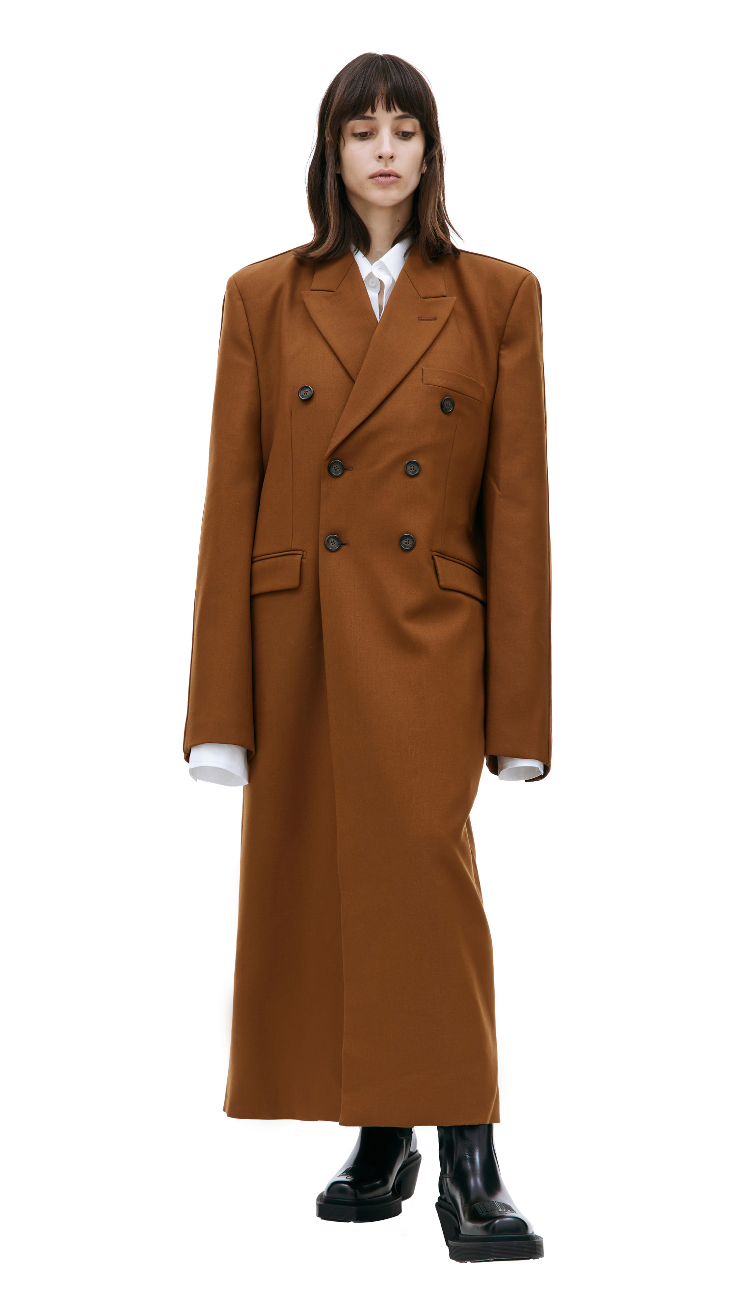 VTMNTS Brown wool coat