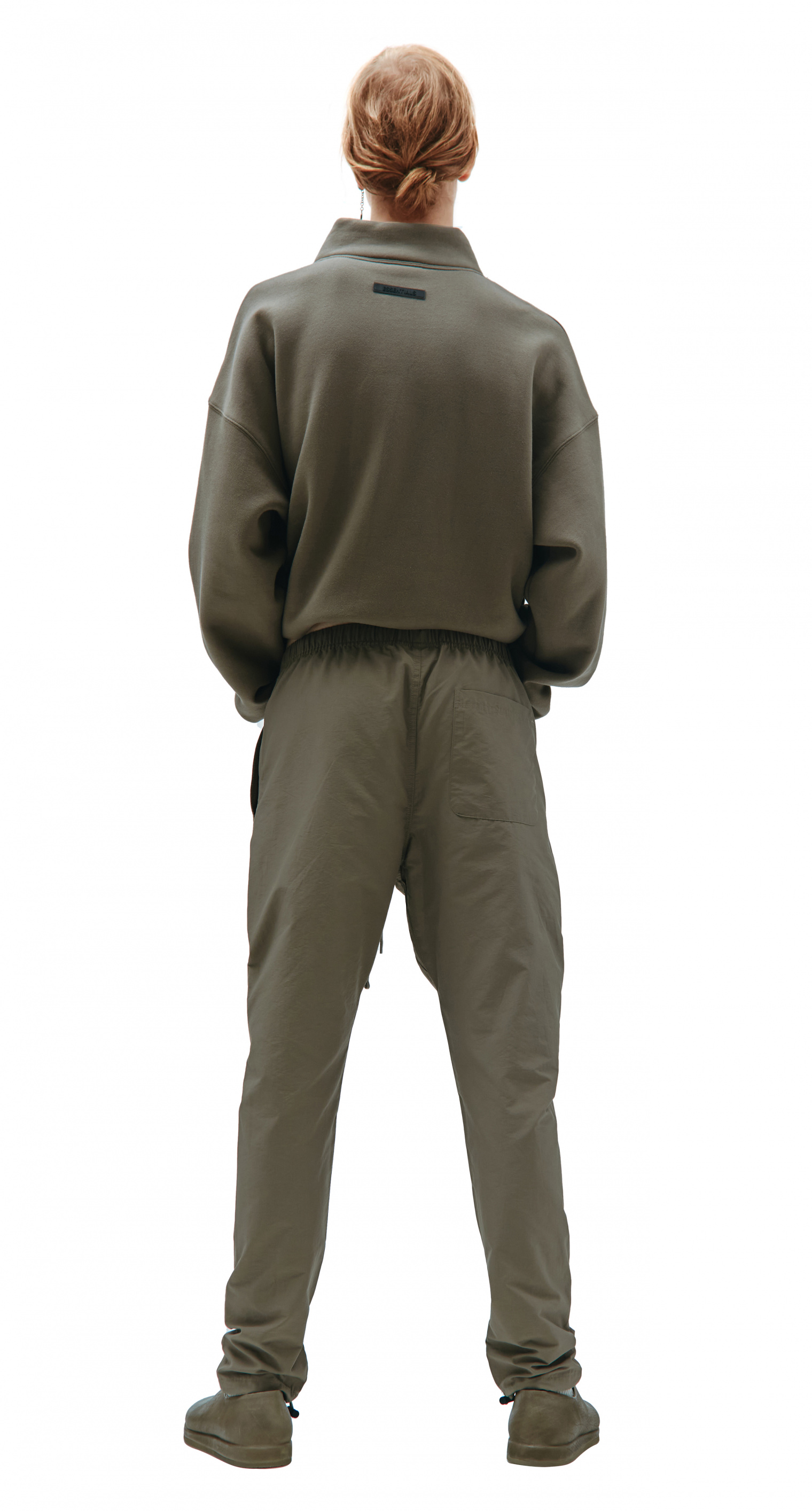 Fear of God Essentials Brown track pant with logo