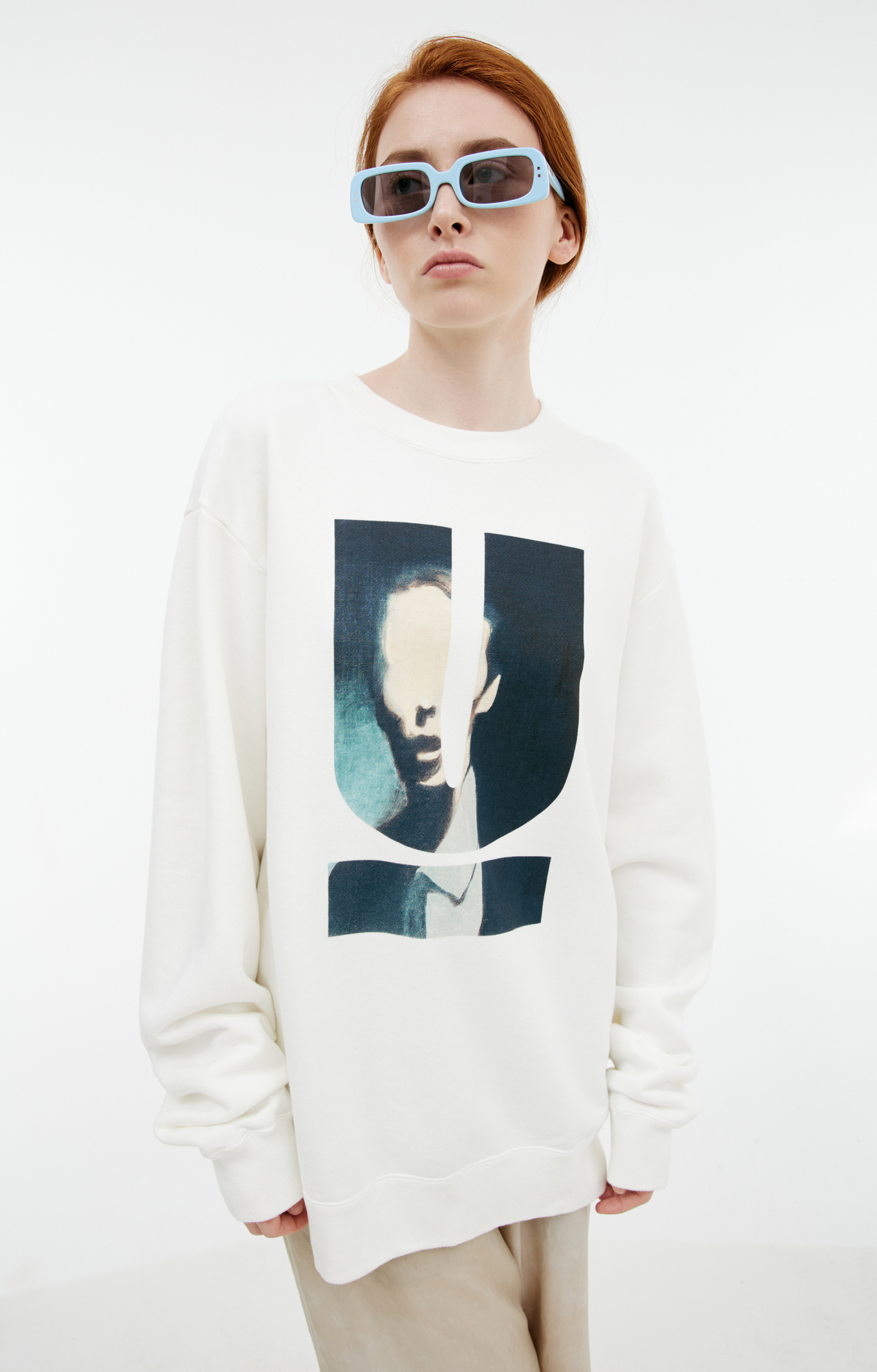 Undercover White sweatshirt with print
