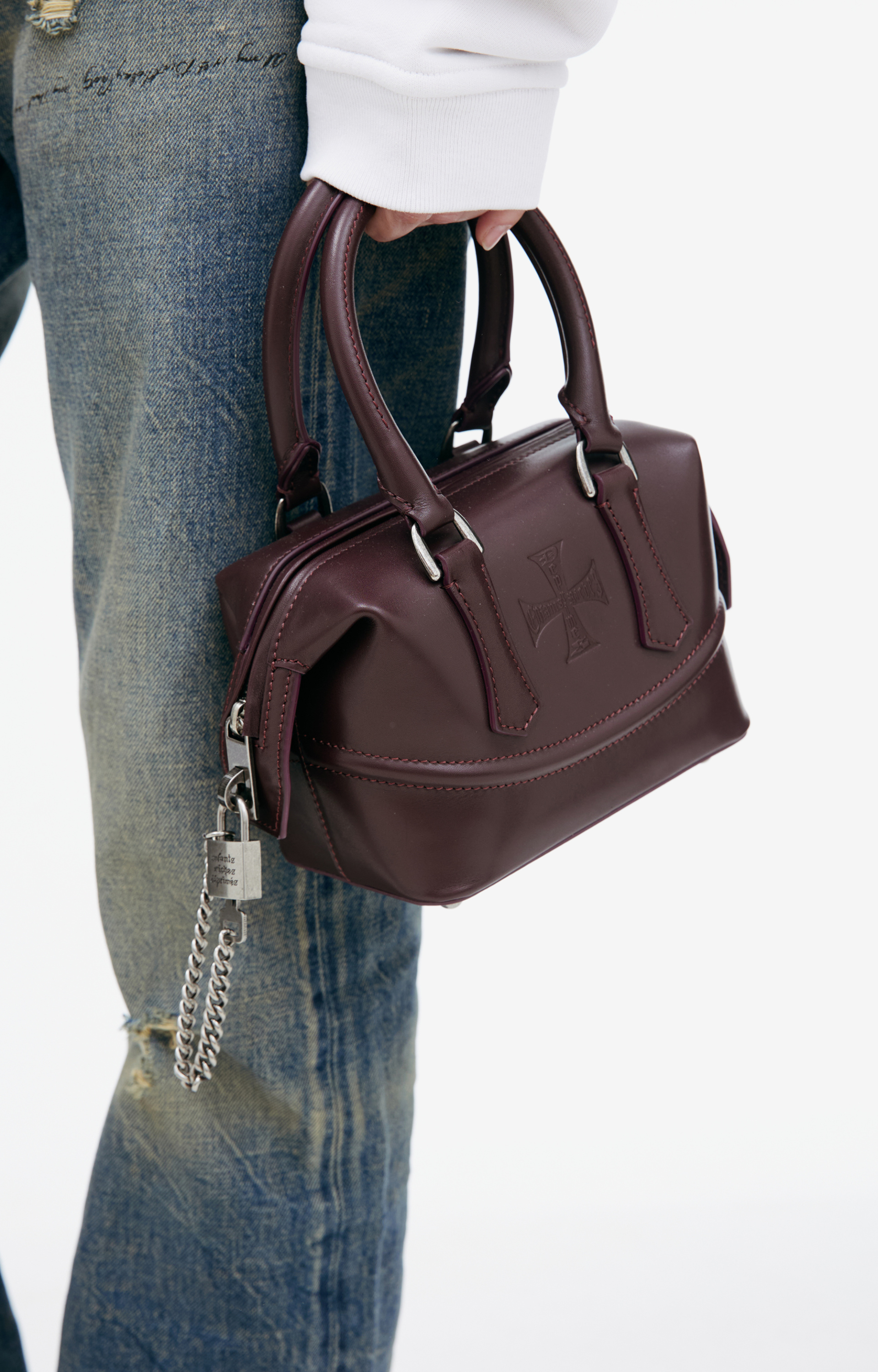Enfants Riches Déprimés Burgundy leather bag