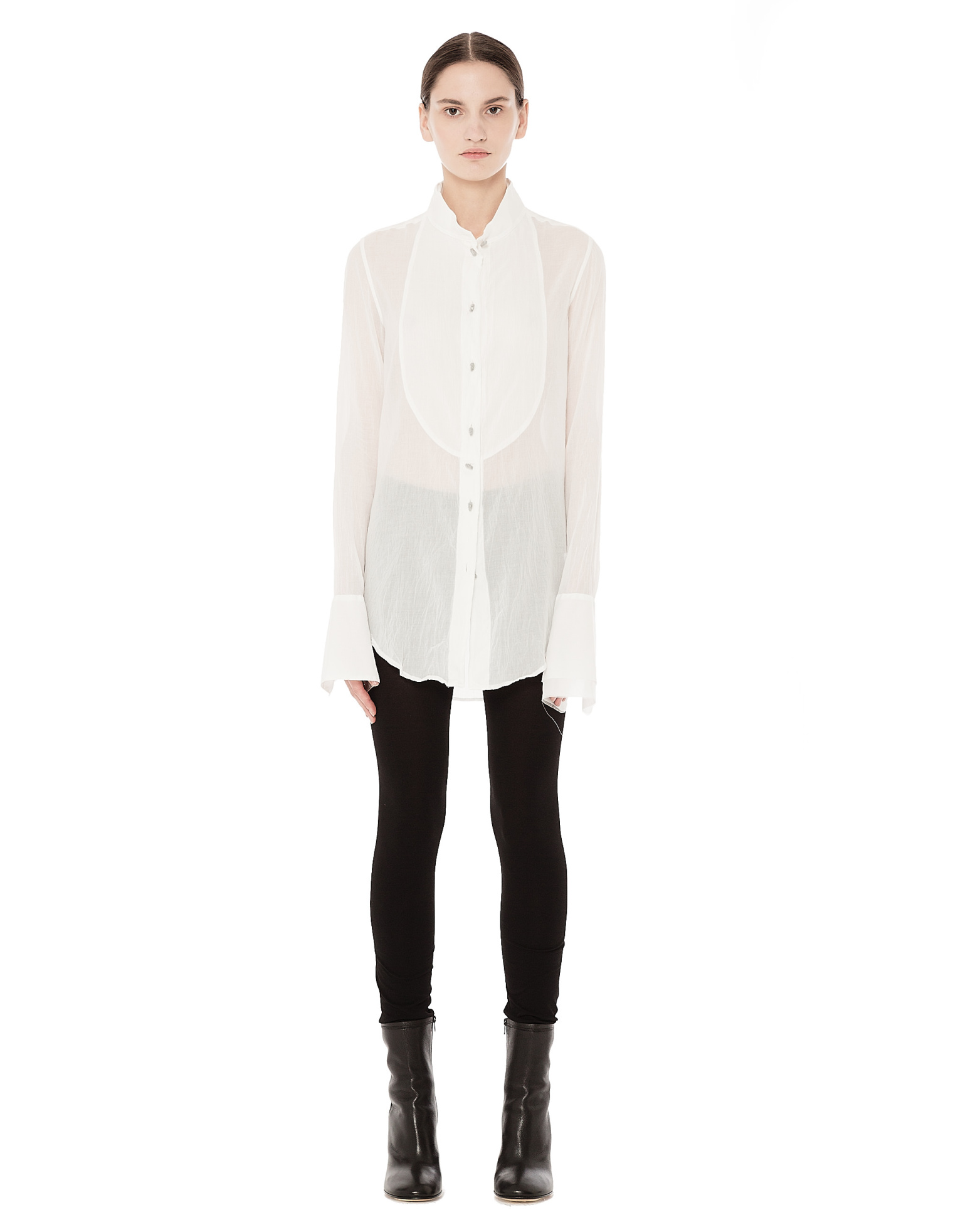 If Six Was Nine Dicky collar printed blouse