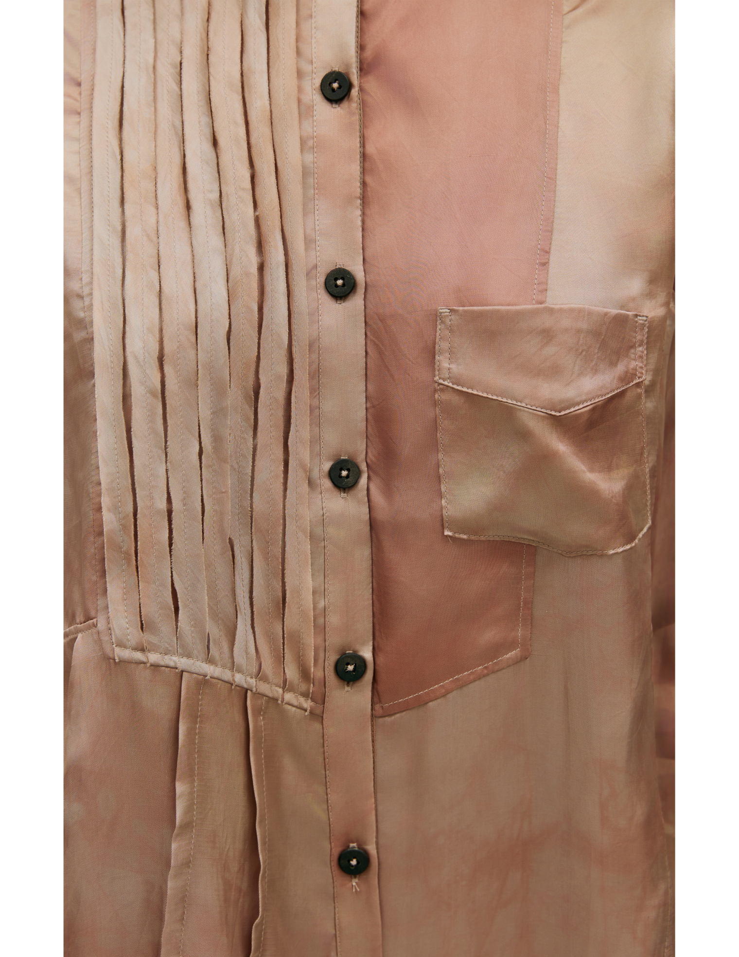 Ziggy Chen Платье-0W2310605 рубашка, ассиметричная, защипы на груди, розовый