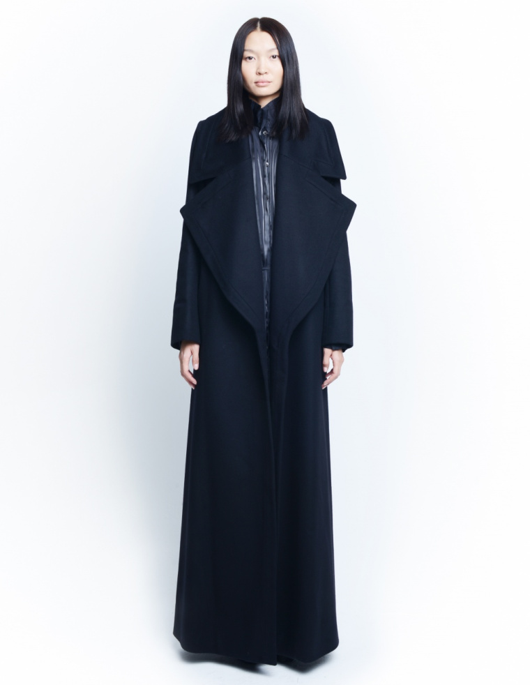 Ann Demeulemeester Длинное пальто на поясе