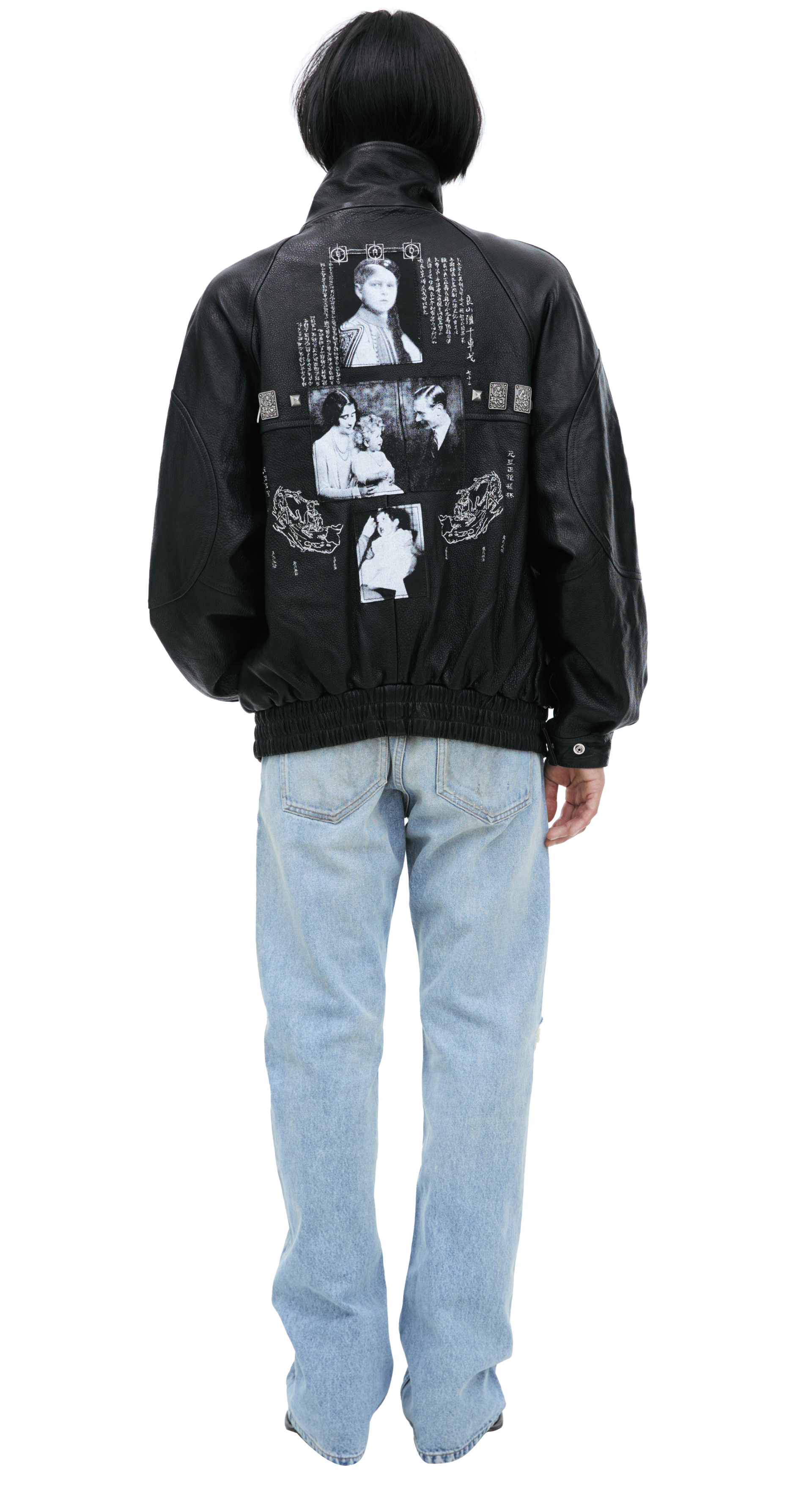 Enfants Riches Déprimés Printed leather jacket