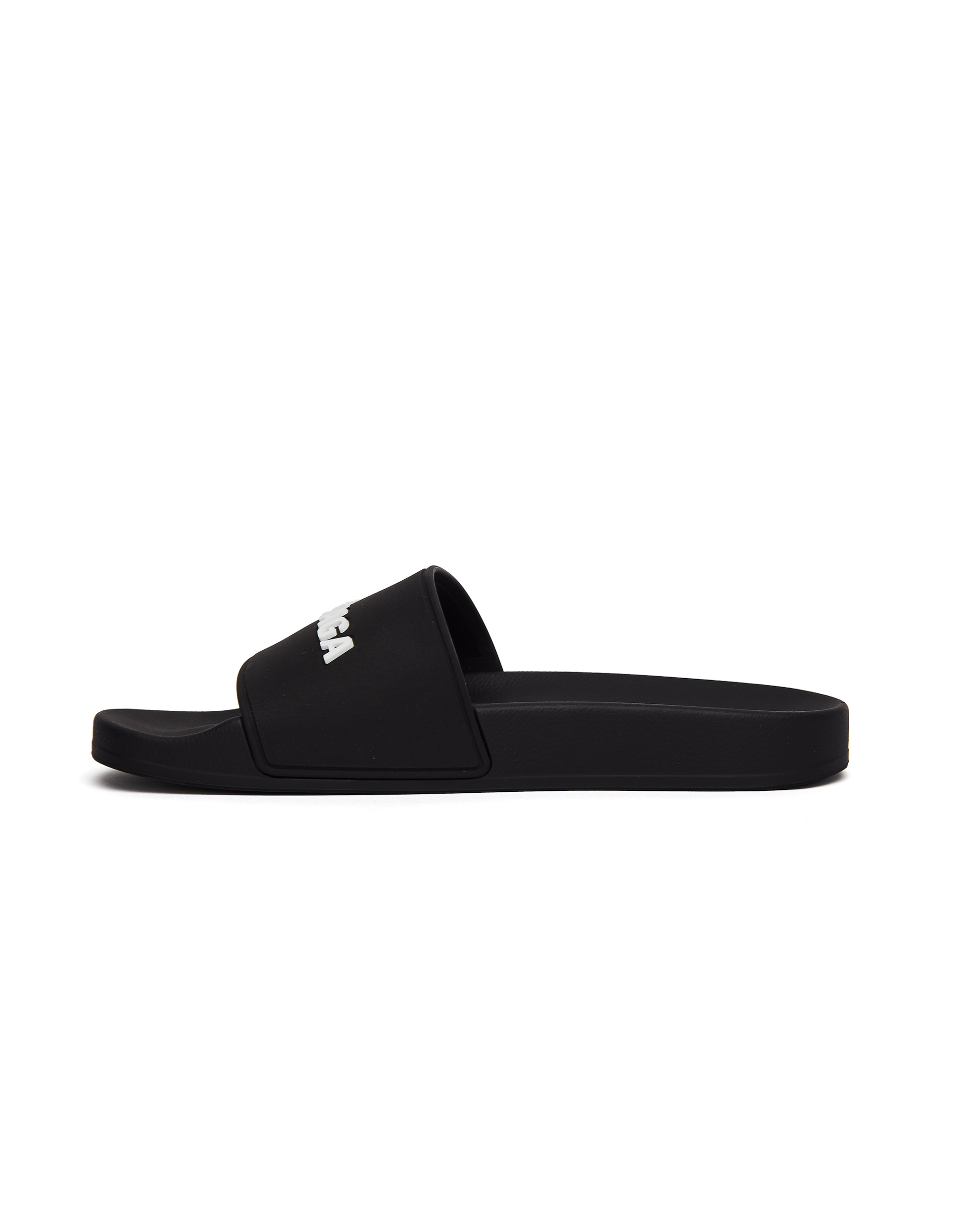 Balenciaga Black Rubber Slides