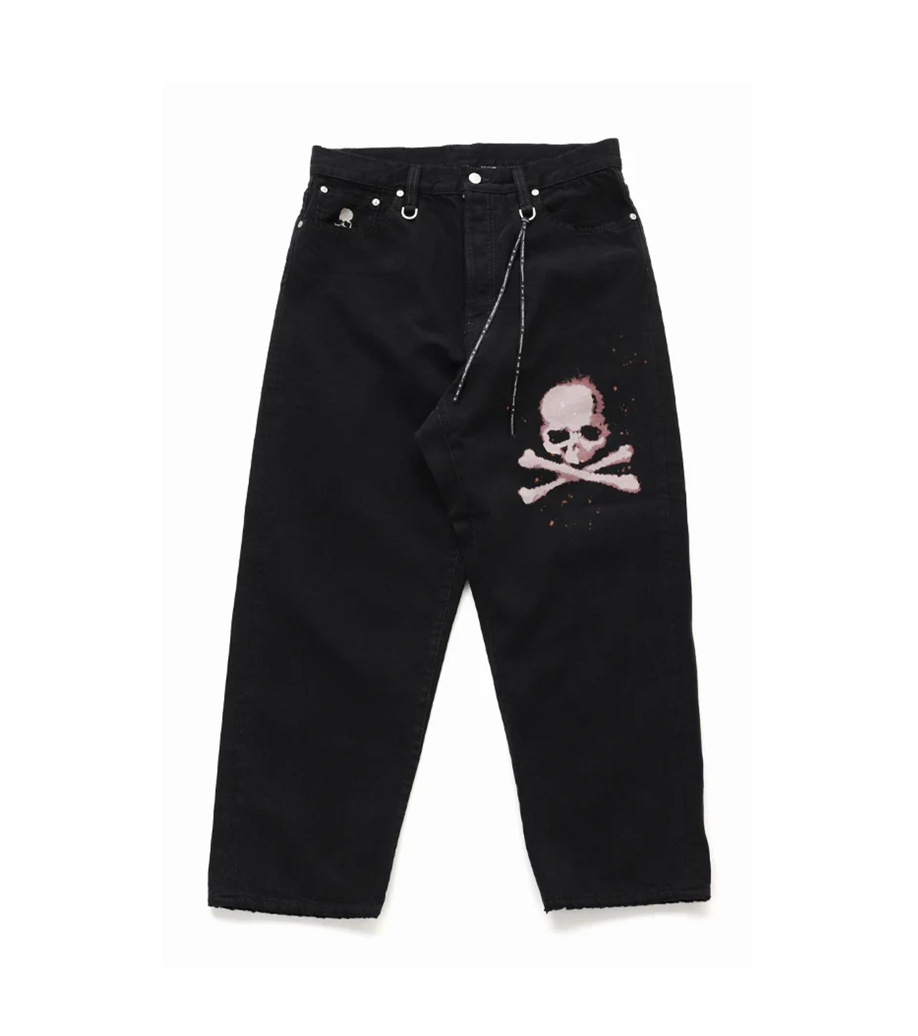 Mastermind WORLD Wide-leg jeans with a skull print