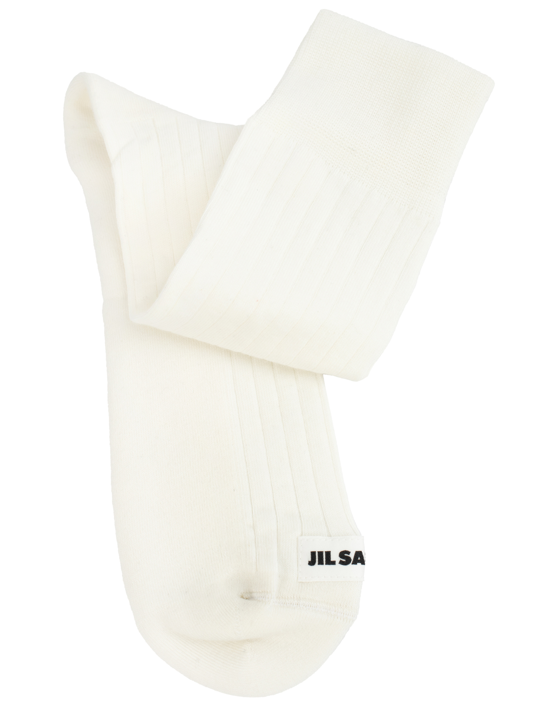 Jil Sander Ribbed Socks White