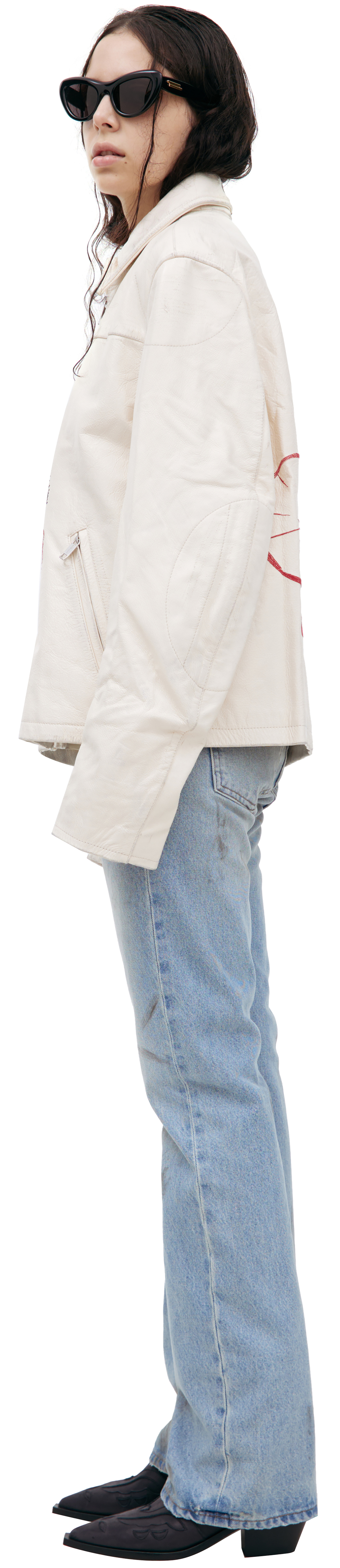 Enfants Riches Déprimés Hieroglyphic leather jacket