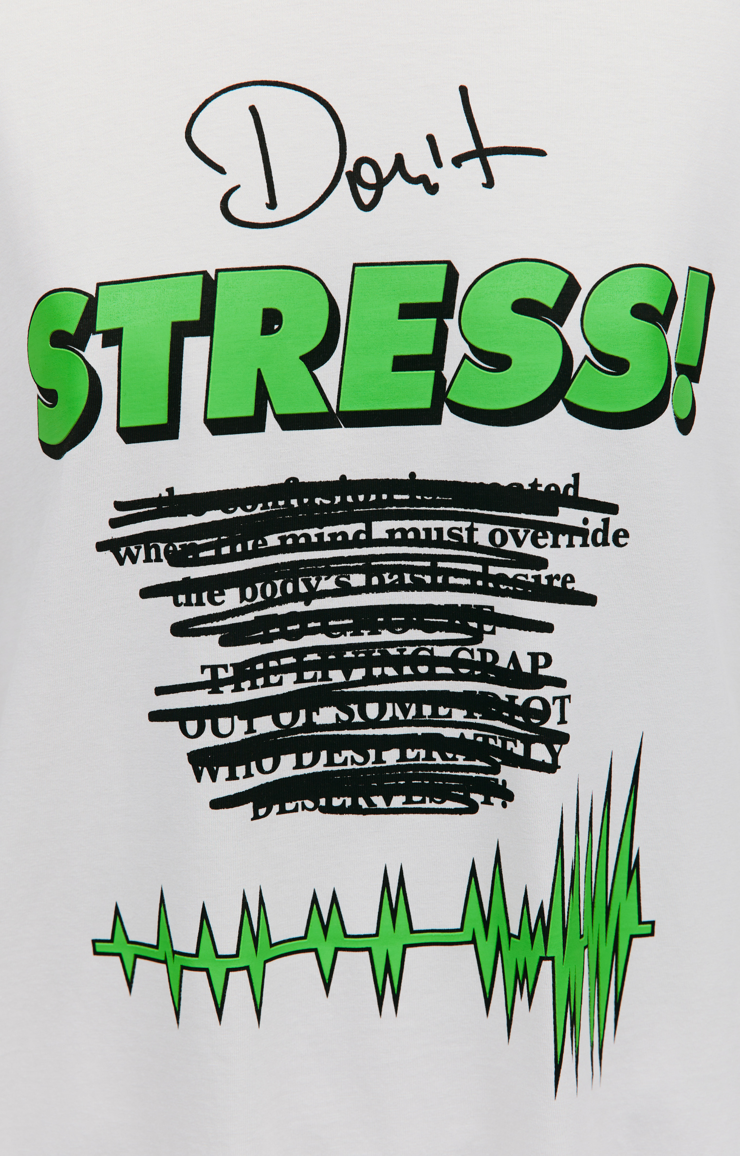 VETEMENTS Grey \'Don\'t Stress\' t-shirt