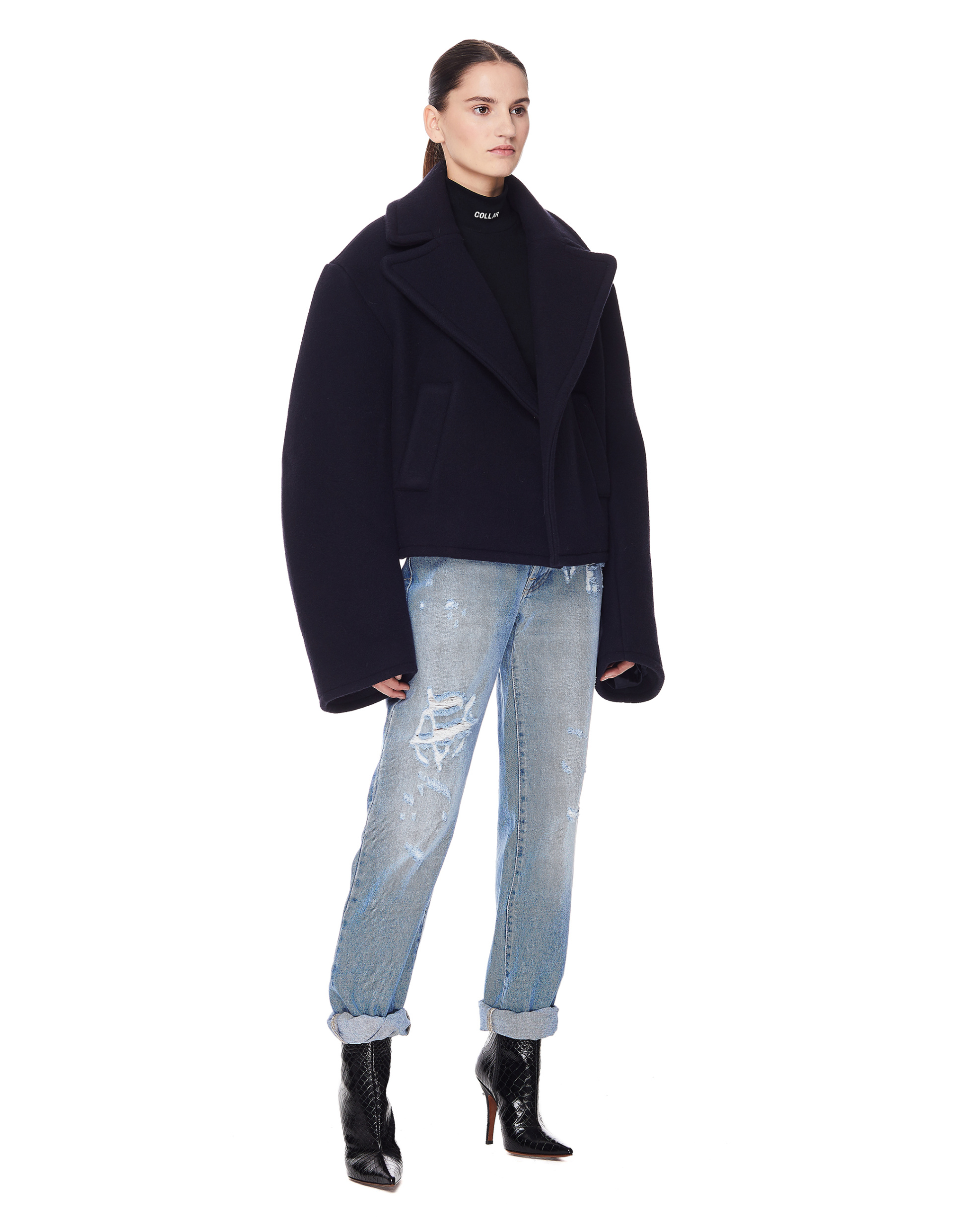 VETEMENTS Black Bottle Opener Ankle Boots
