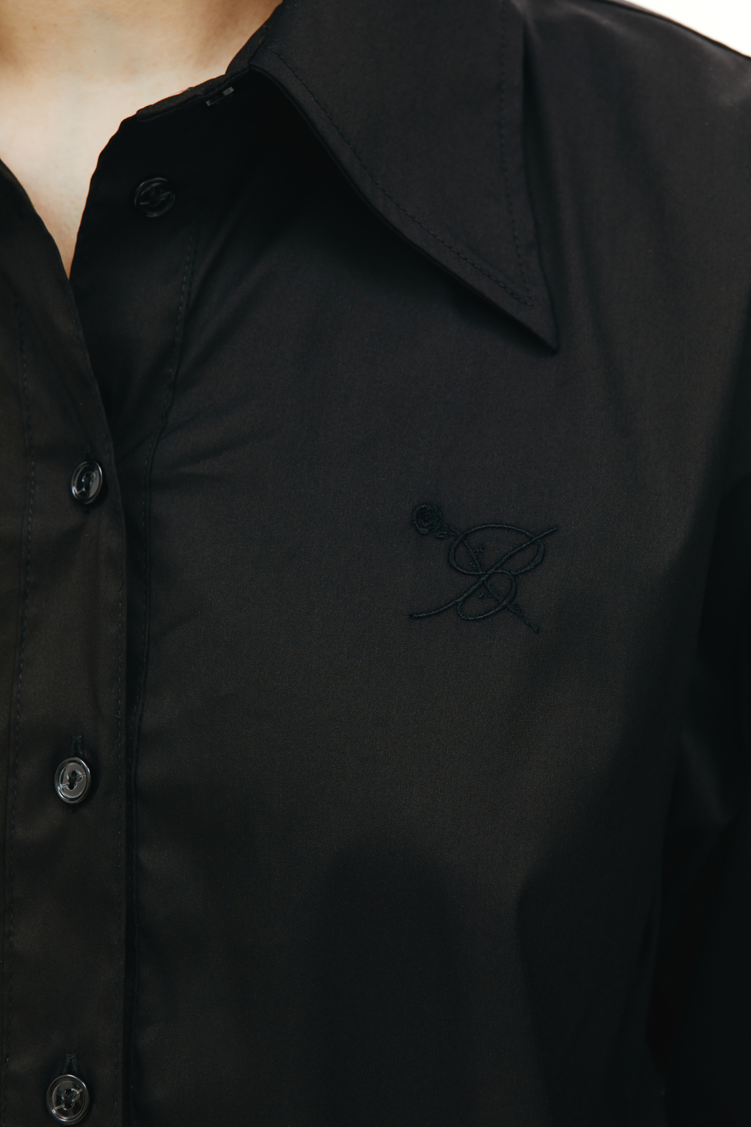 Blumarine Black Cropped shirt