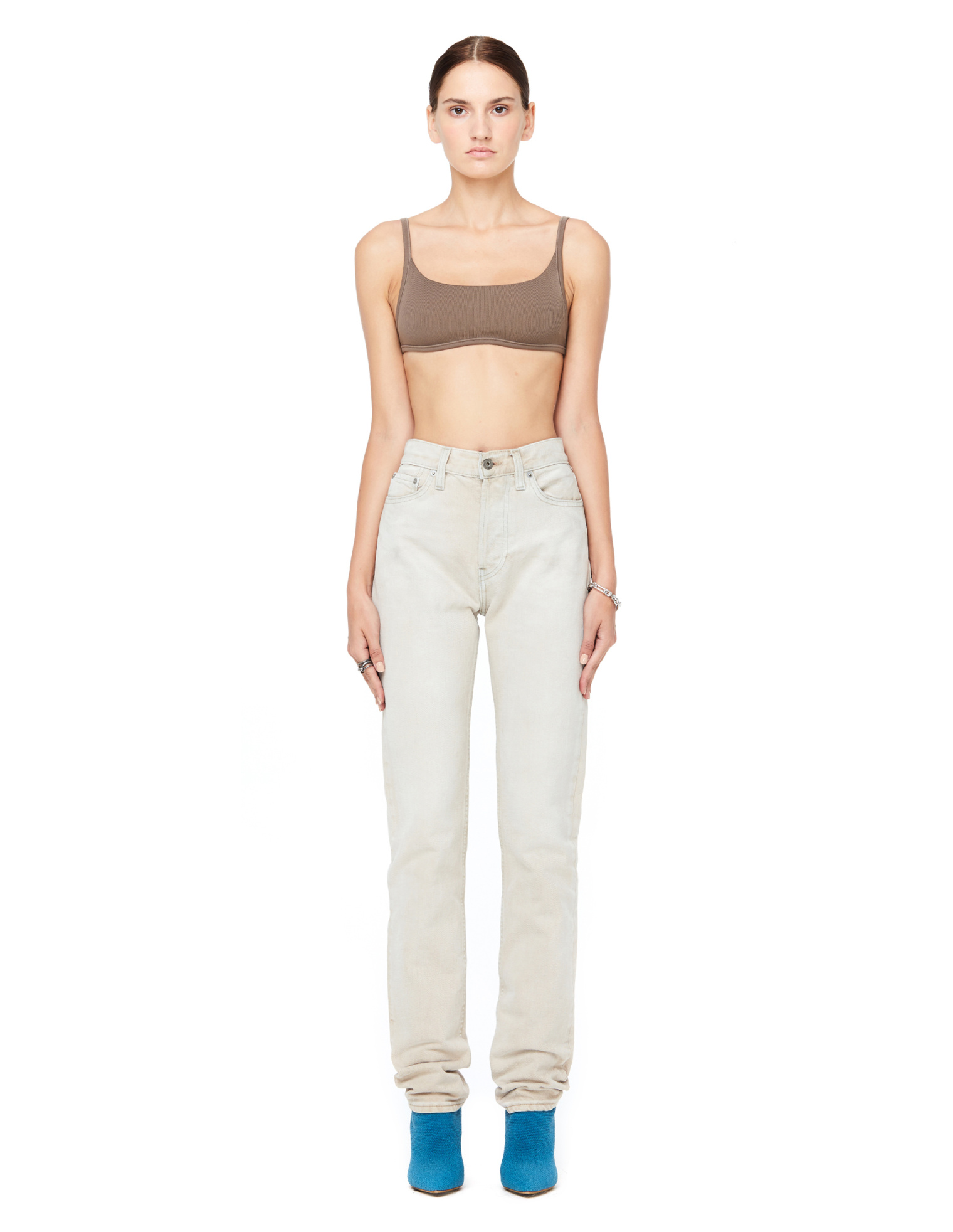 Yeezy Knit String Bra in Mink