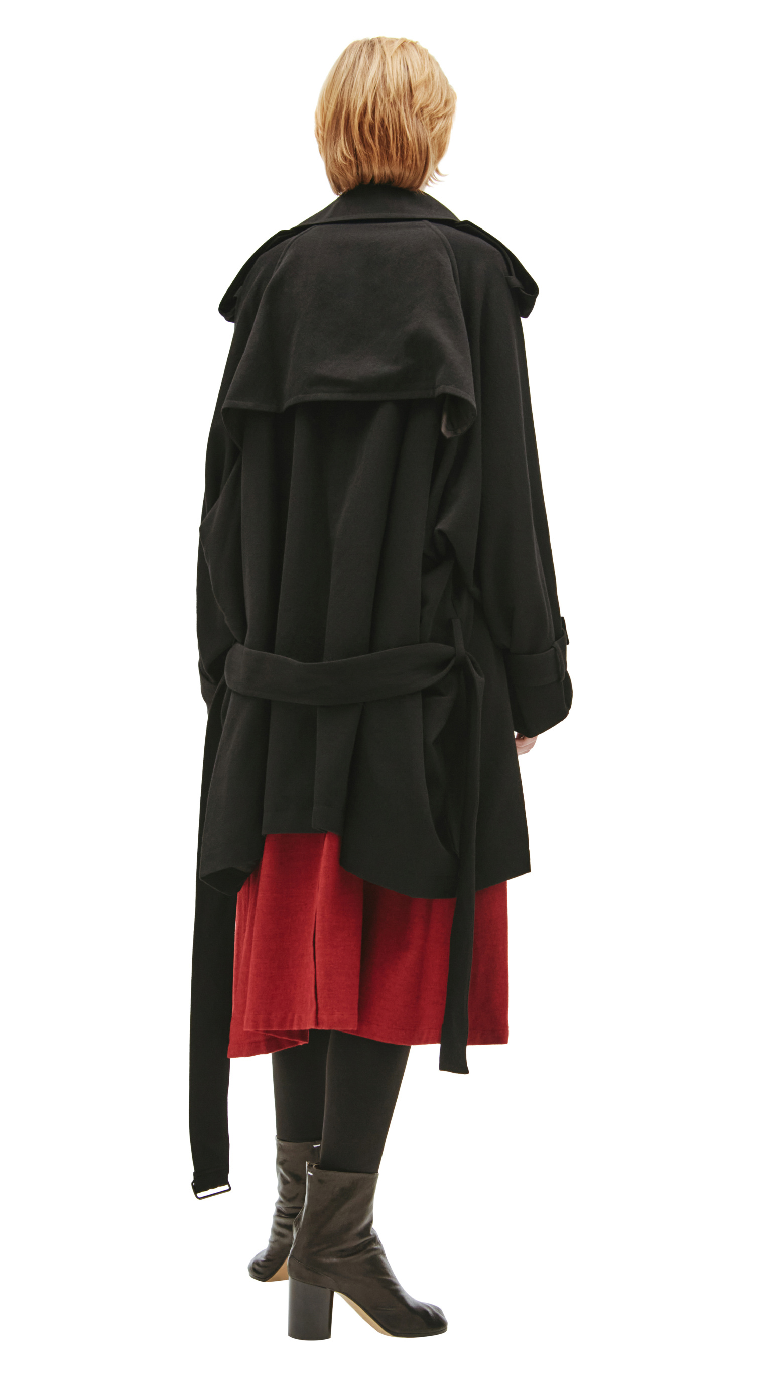 Yohji Yamamoto Black wool Trench Coat