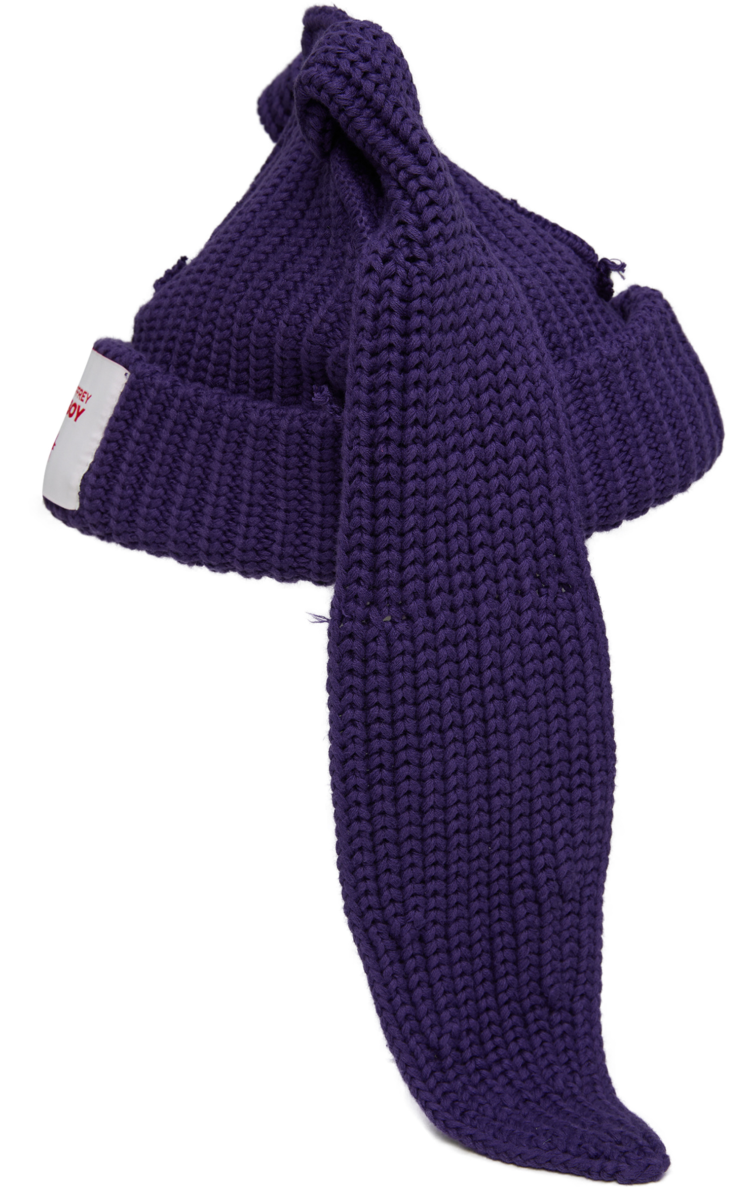 Buy CHARLES JEFFREY LOVERBOY men purple beanie with a patch for