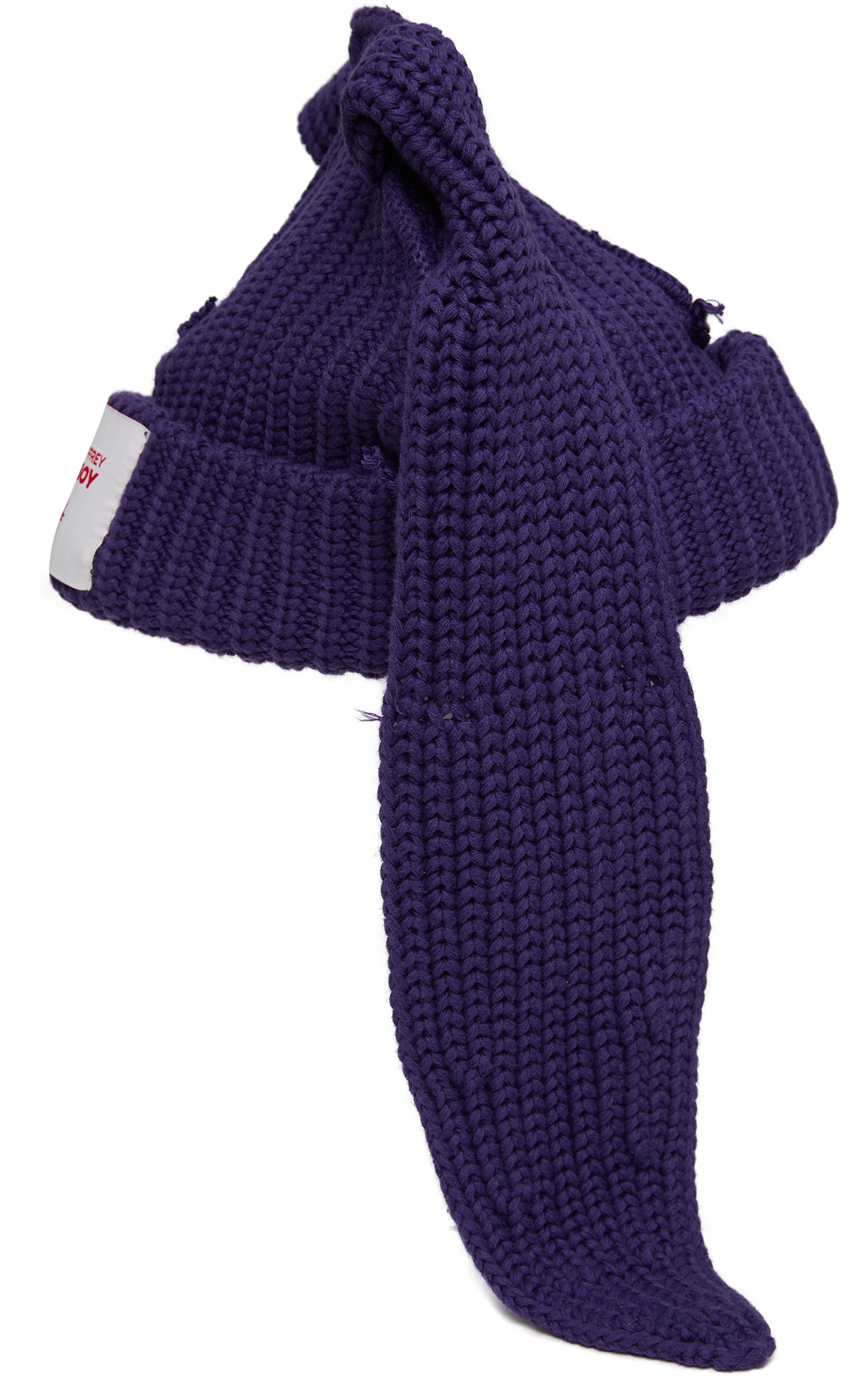 CHARLES JEFFREY LOVERBOY Purple beanie with a patch