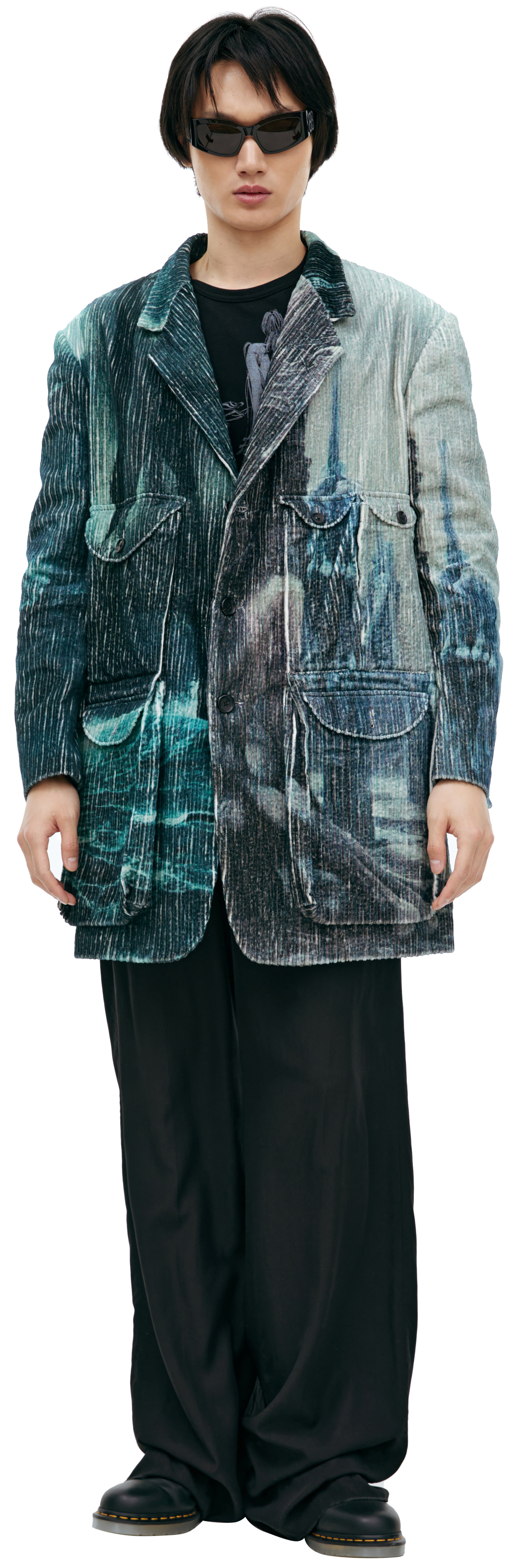 Yohji Yamamoto Monoprint corduroy blazer