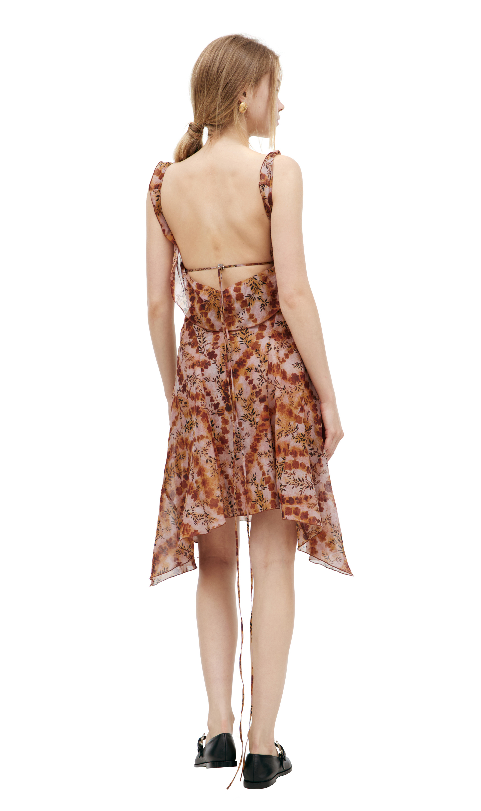 KNWLS Silk monoprint dress