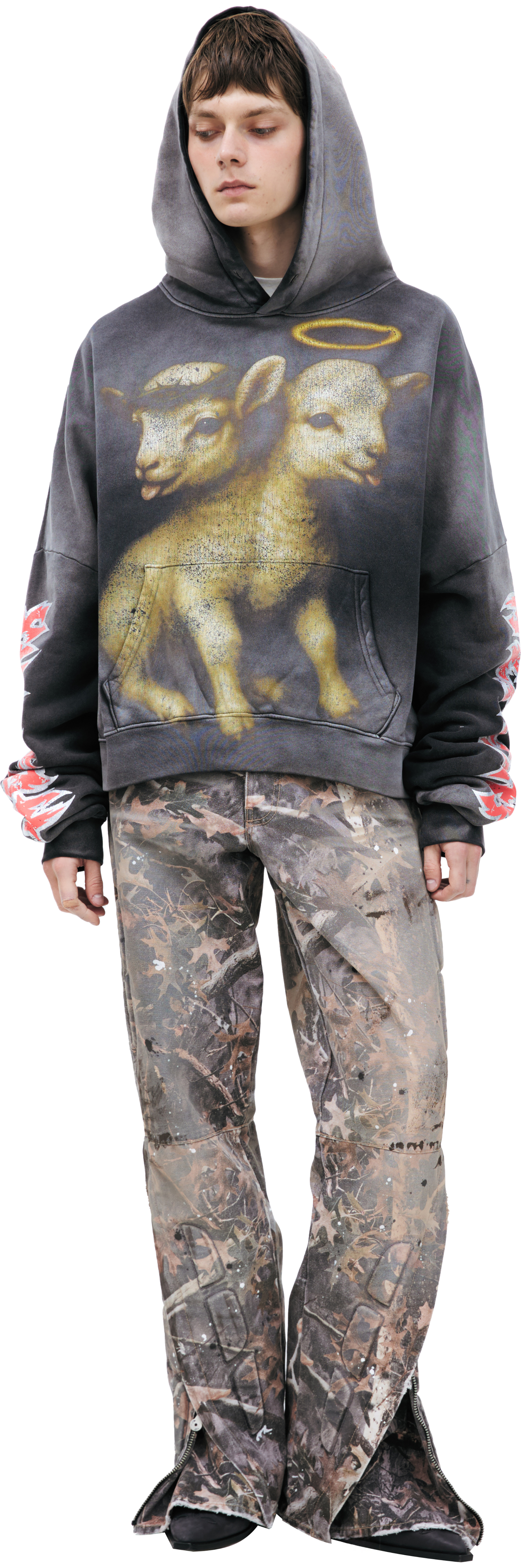 Hellstar Grey printed hoodie