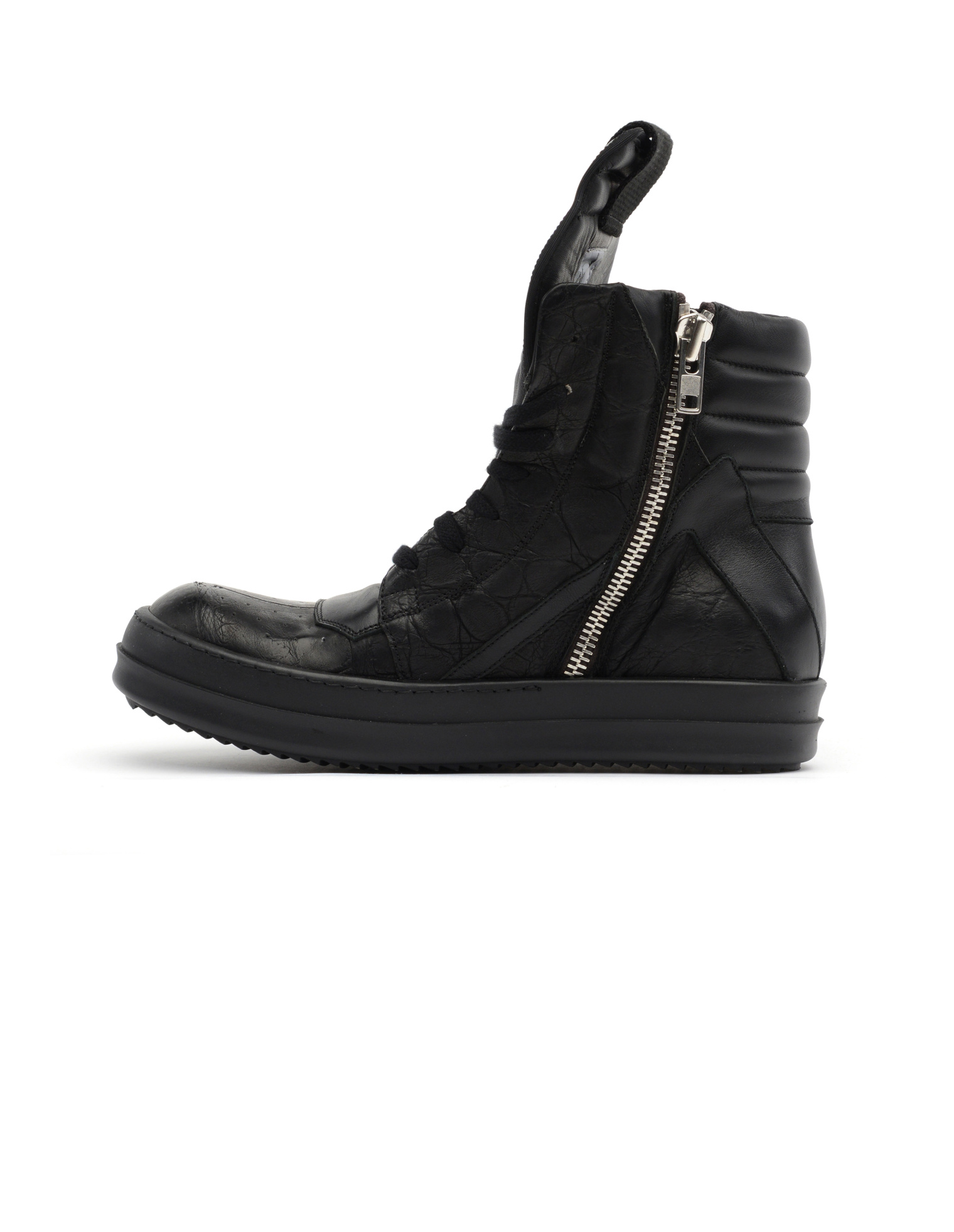 Rick Owens Высокие кеды из кожи аллигатора