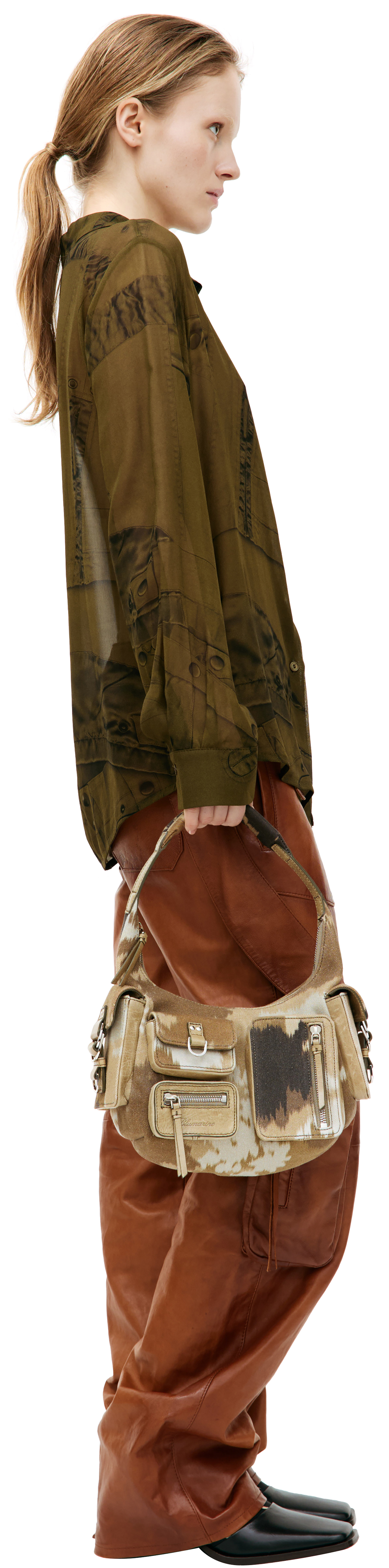 Blumarine Сargo denim shirt