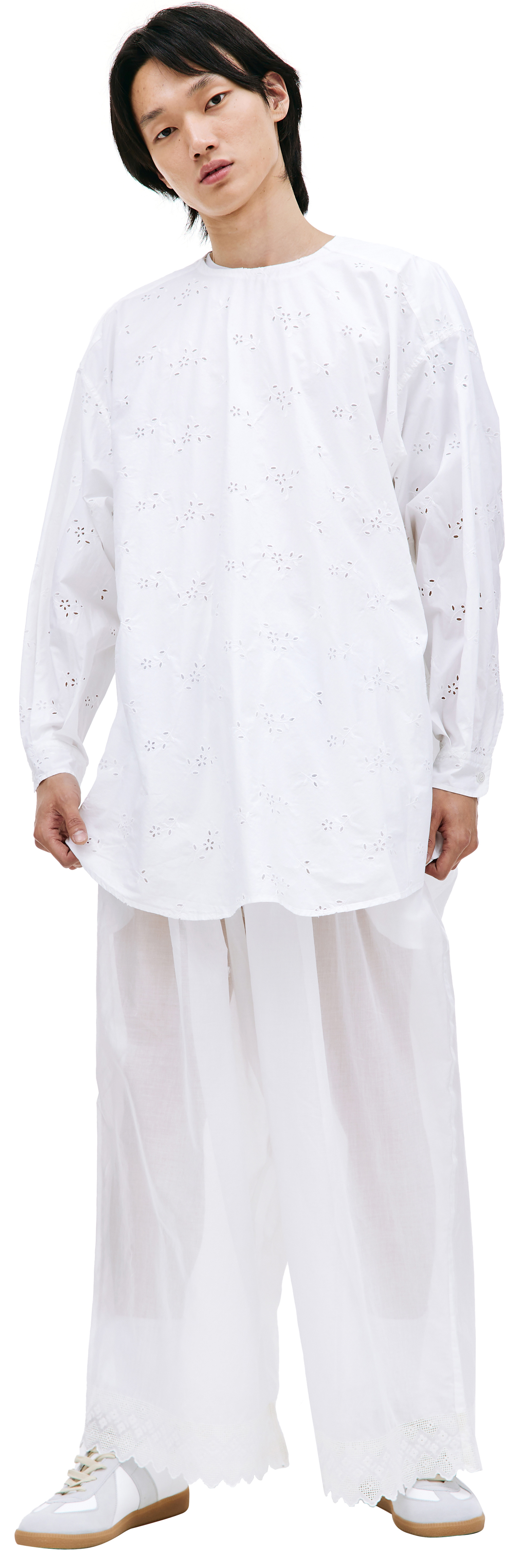 Buy Hed Mayner men white cotton shirt for $495 online on SV77, HM00S68