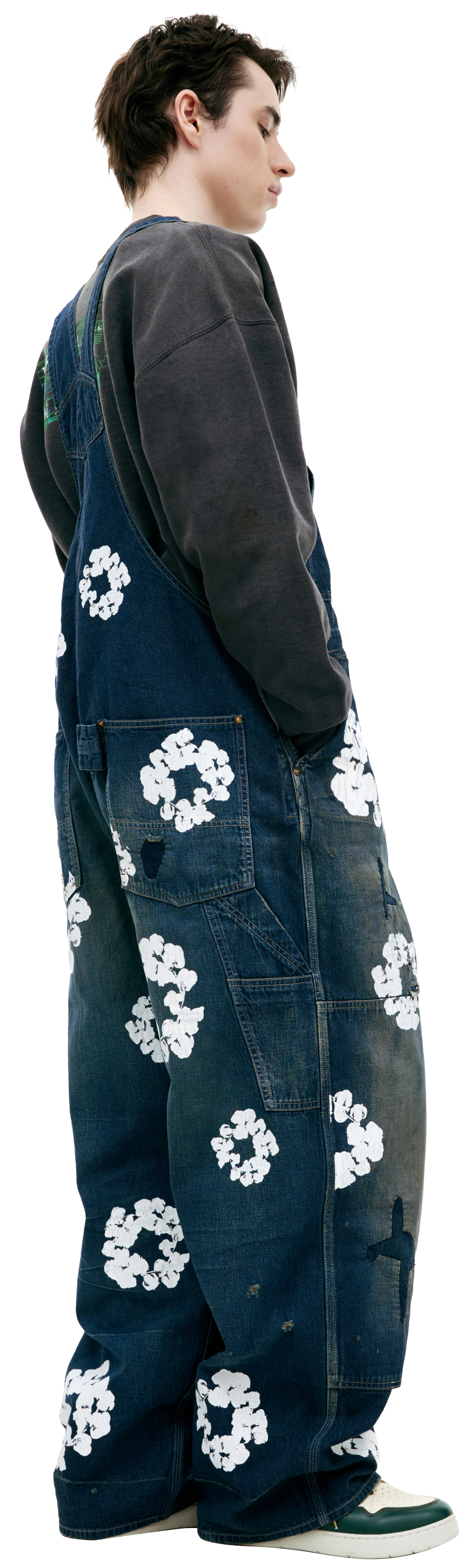 Saint Mxxxxxx Denim jumpsuit with flowers