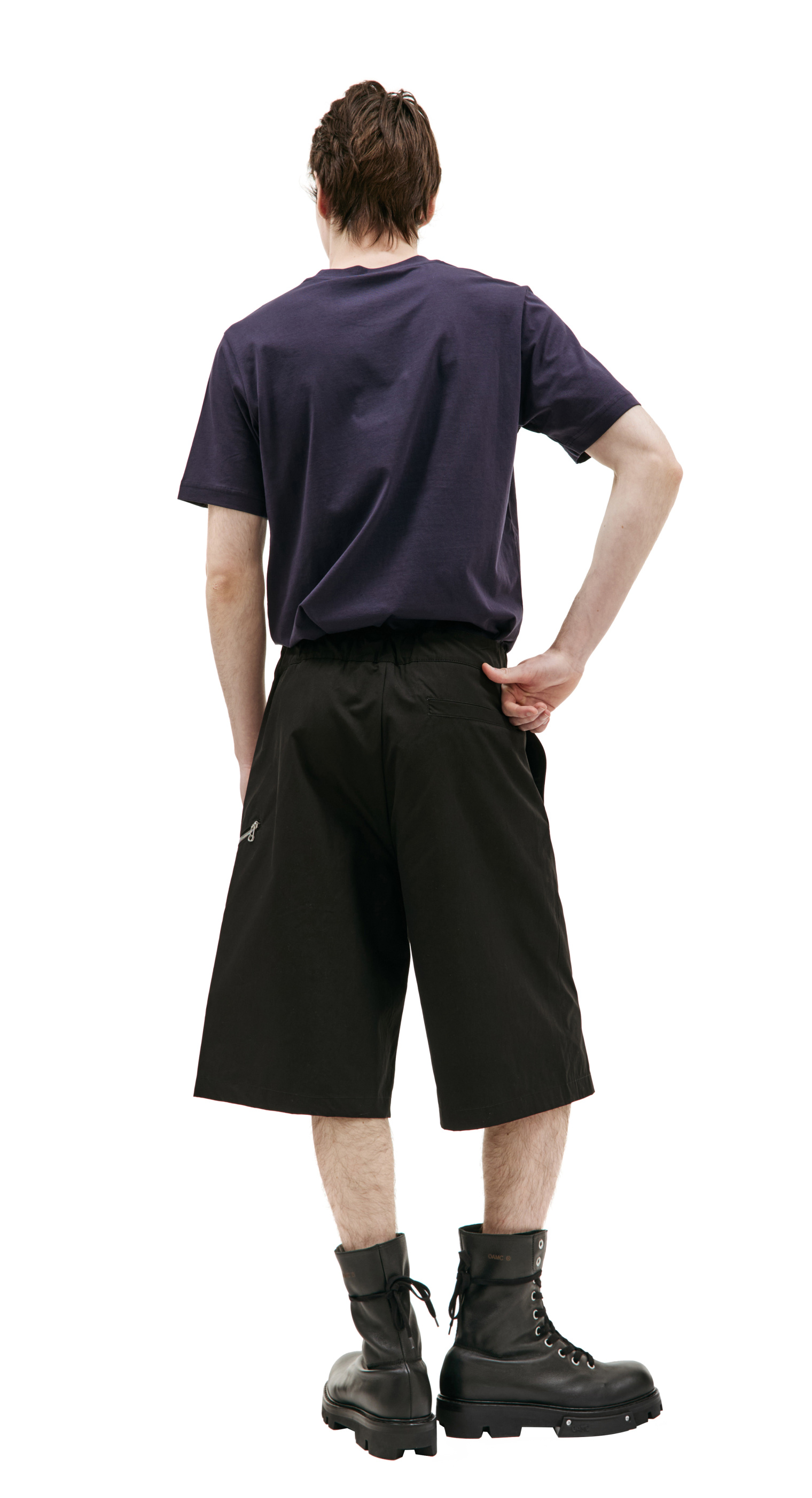 OAMC Black cotton shorts