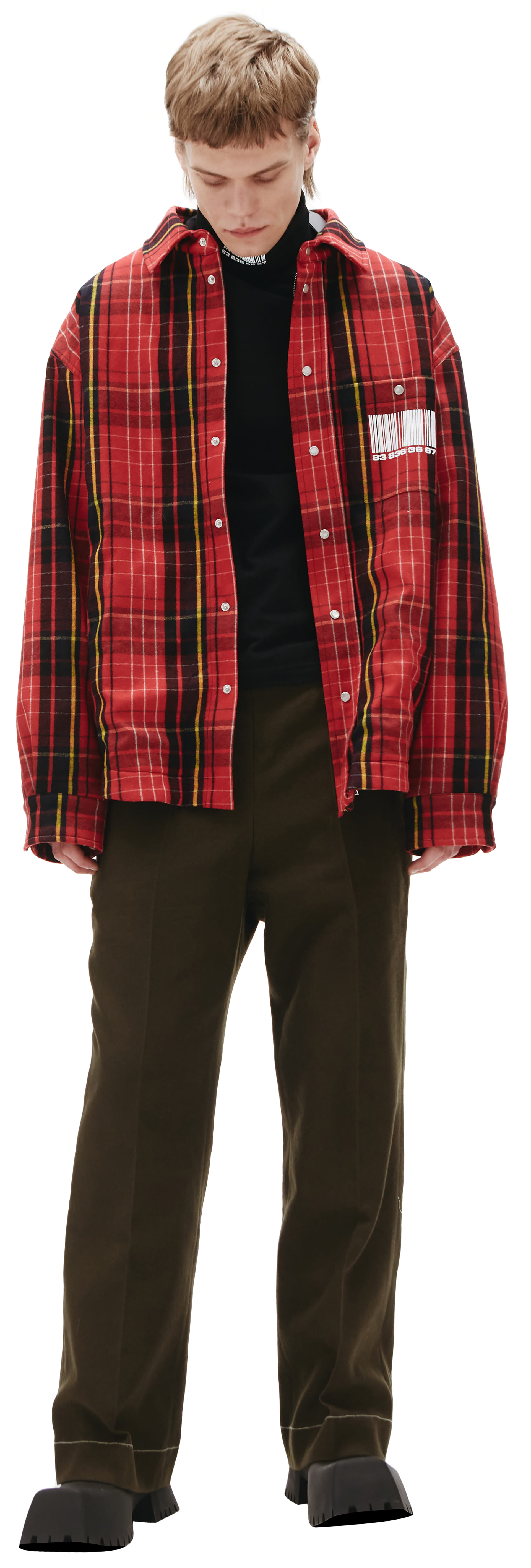 VTMNTS Lined check shirt