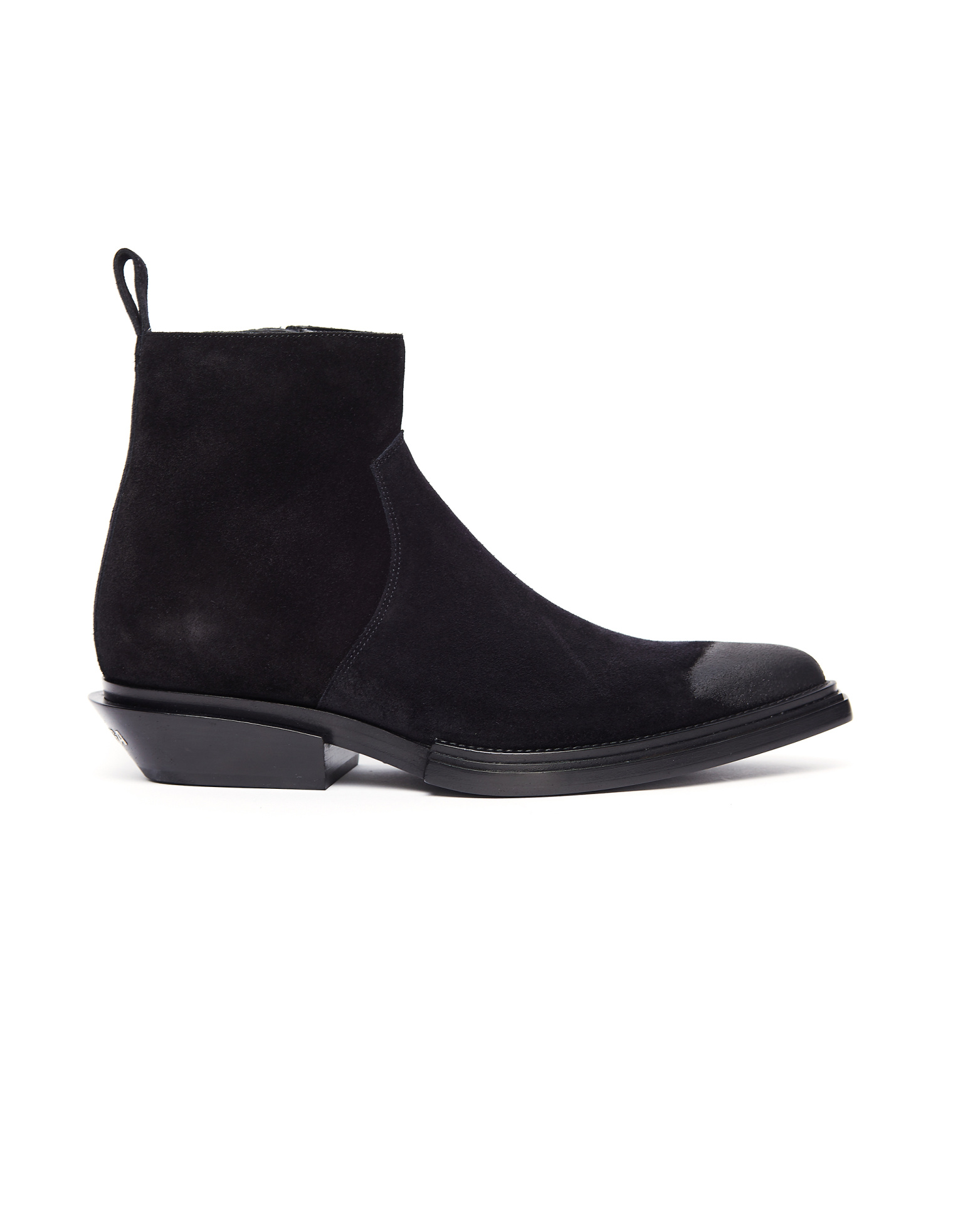 Balenciaga Black Suede Santiag Boots
