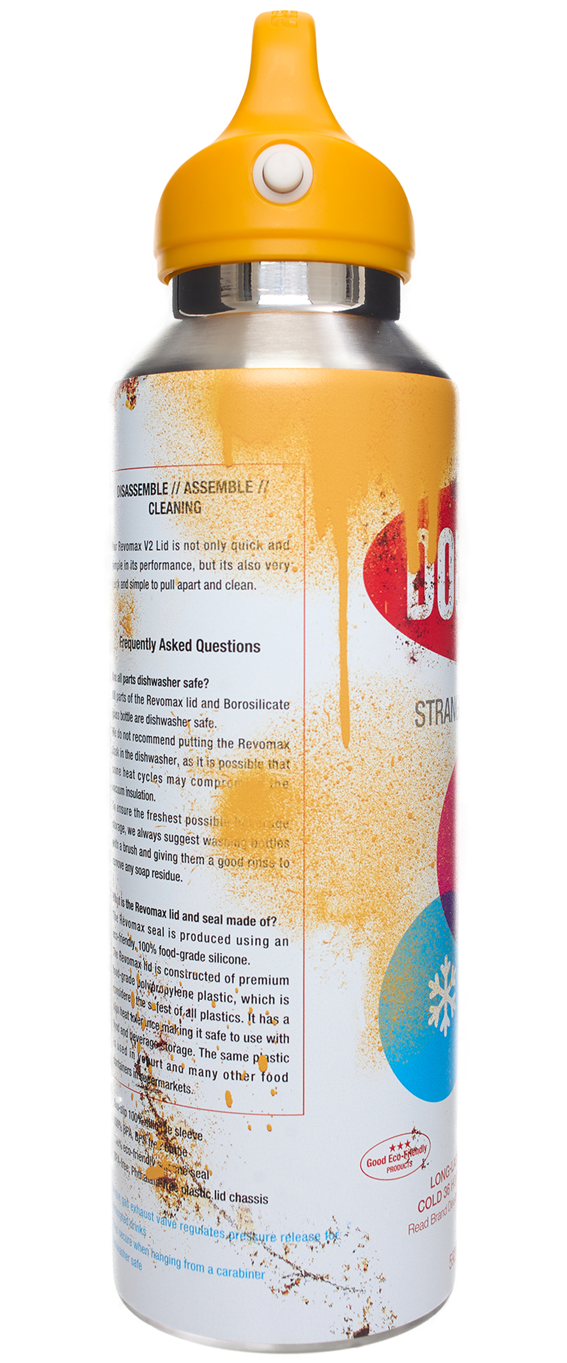 Doublet A bottle in the shape of a spray paint can