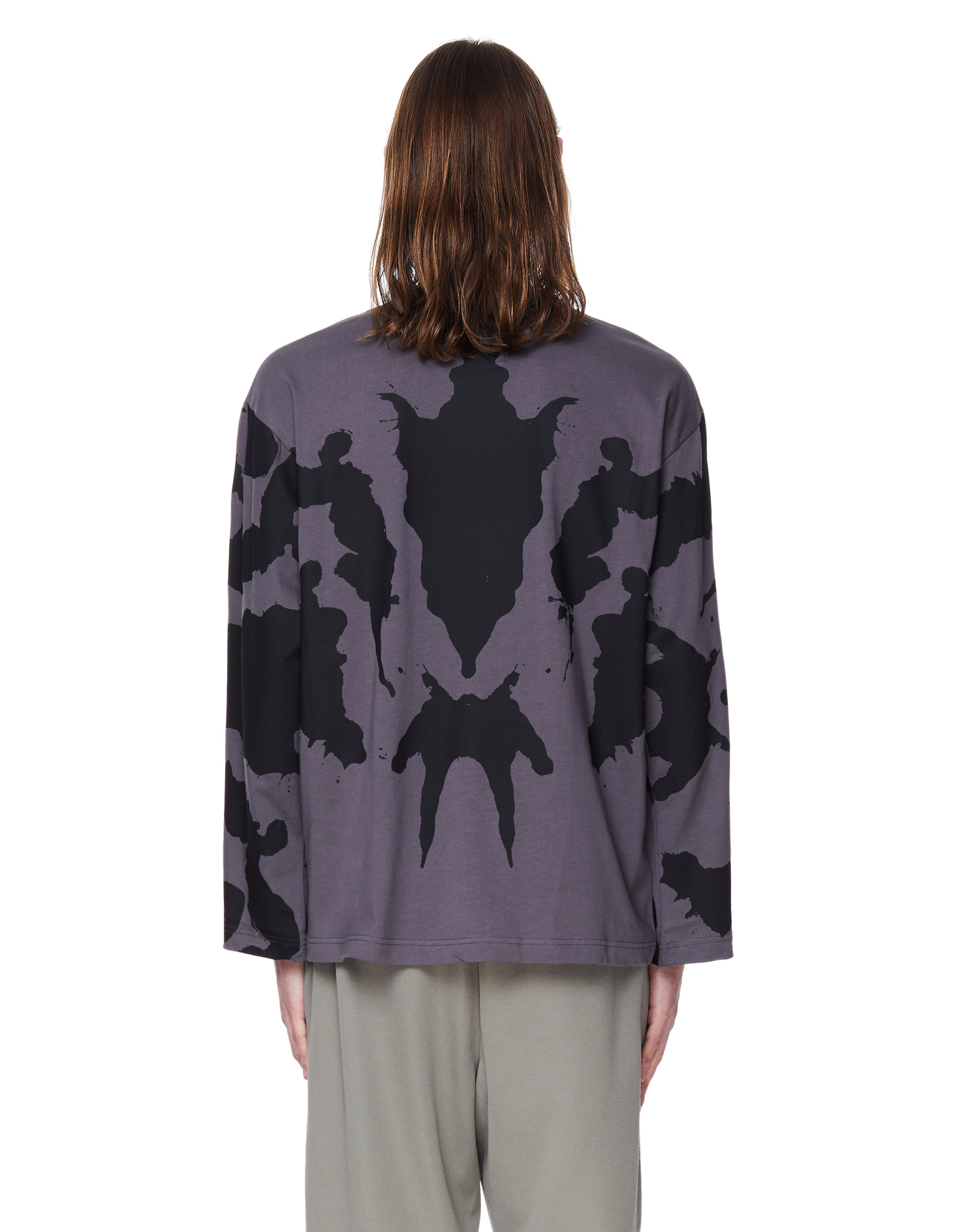 Youths in Balaclava Grey Cotton Printed L/S T-Shirt