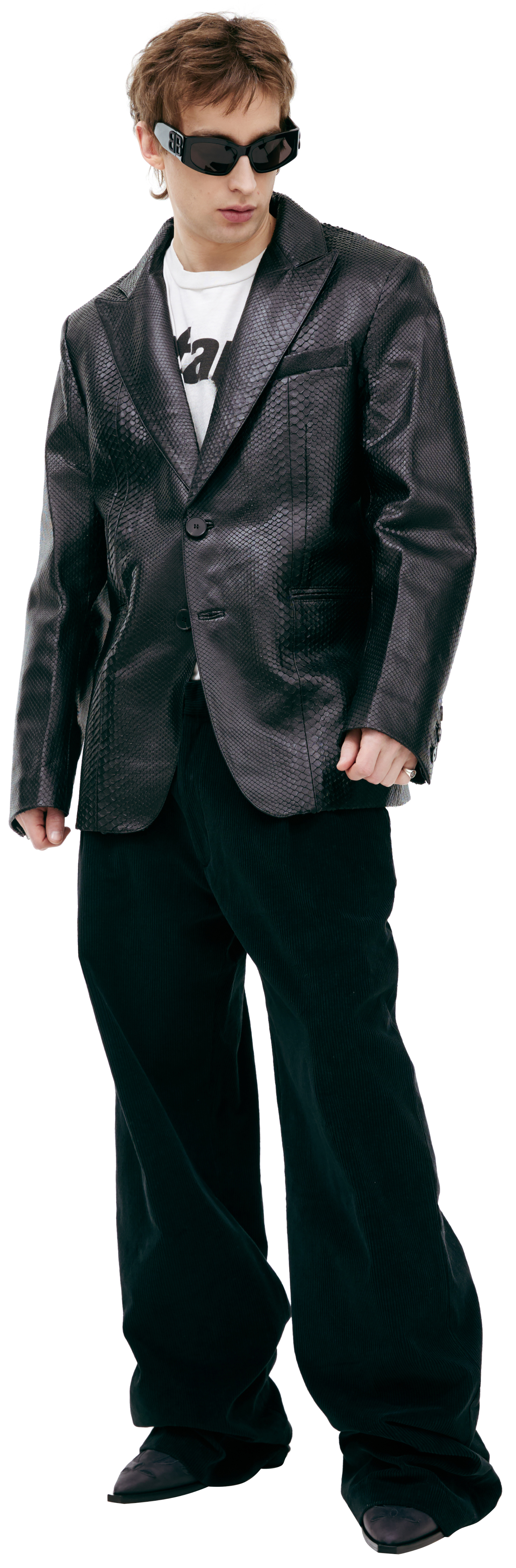 Enfants Riches Déprimés Single-breasted leather blazer