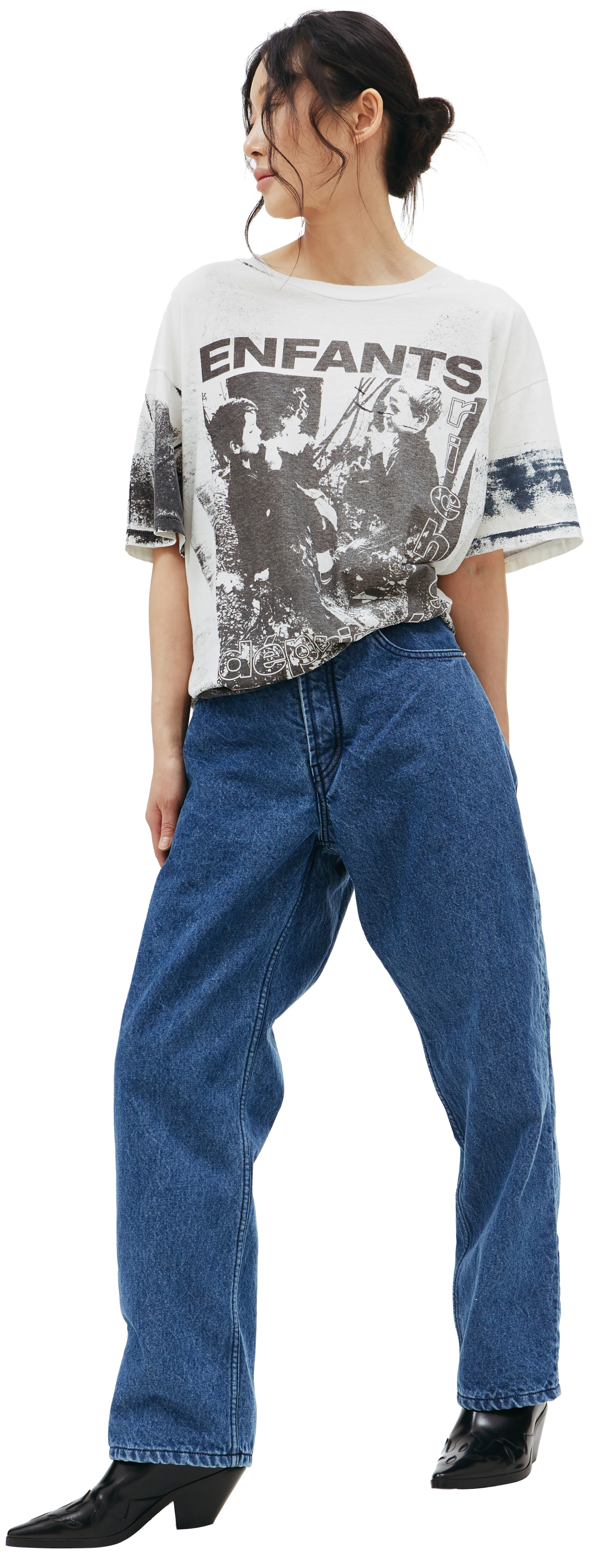 Enfants Riches Deprimes Faded cotton jeans